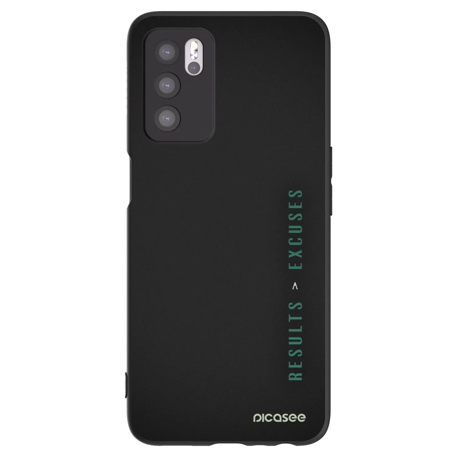 Picasee Μαύρη θήκη σιλικόνης για OPPO A16 - Results x Excuses