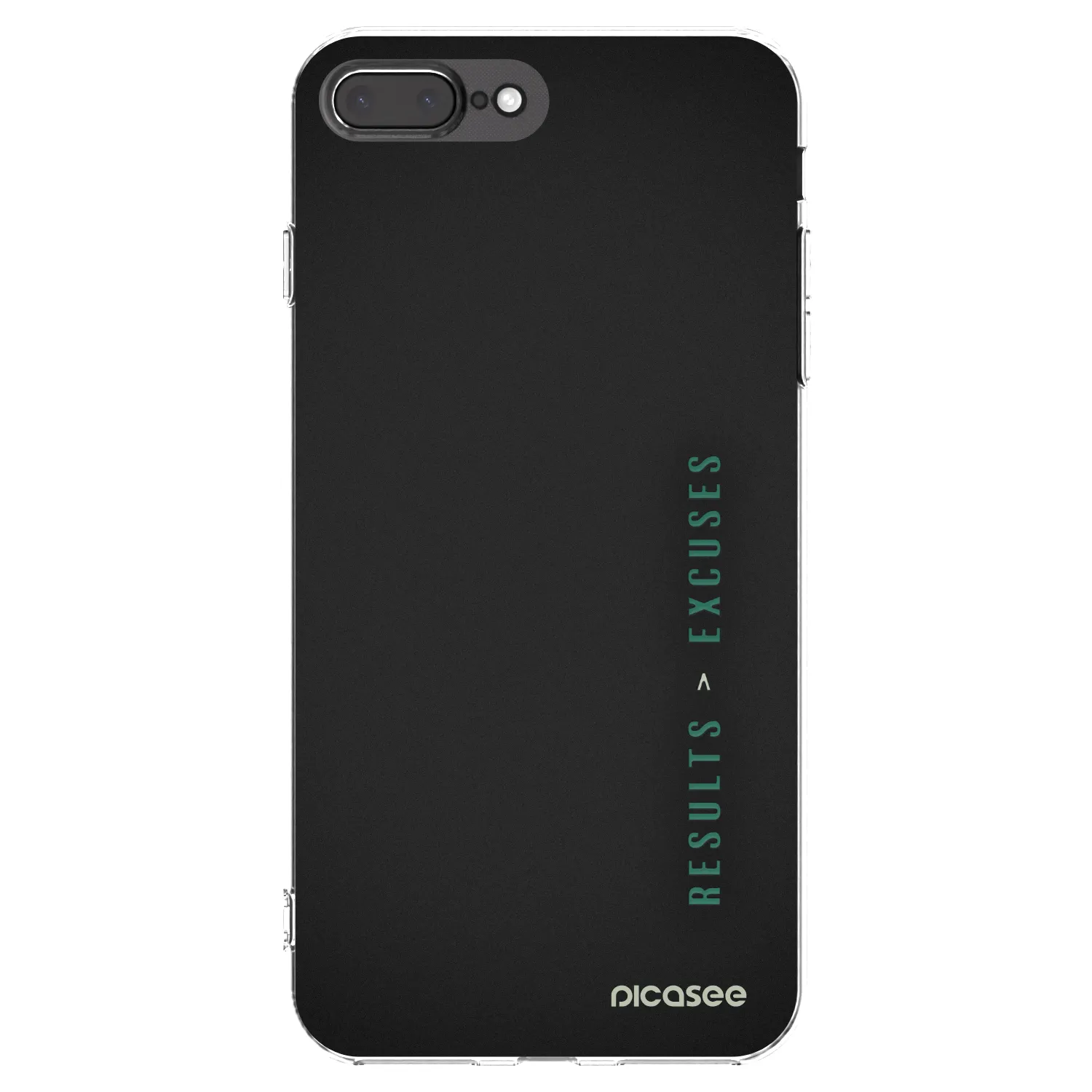 Picasee διαφανής θήκη σιλικόνης Apple iPhone 8 Plus - Results x Excuses
