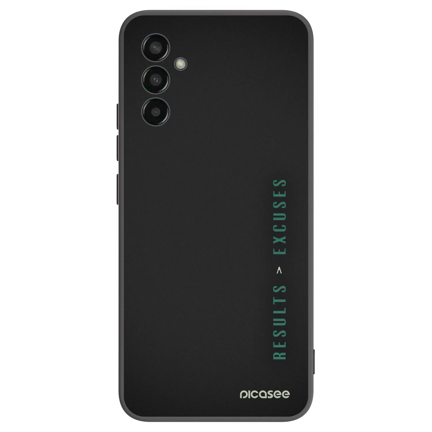 Picasee Μαύρη θήκη σιλικόνης για Samsung Galaxy M13 M135F - Results x Excuses