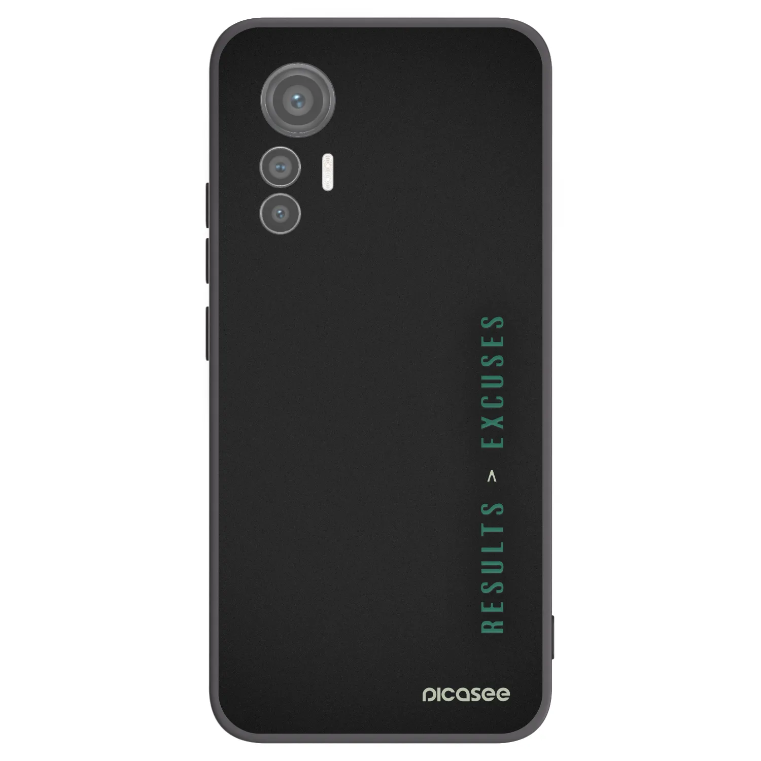 Picasee Μαύρη θήκη σιλικόνης για Xiaomi 12 Lite - Results x Excuses