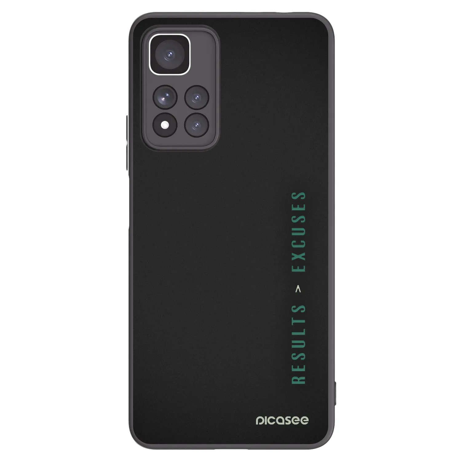 Picasee Μαύρη θήκη σιλικόνης για Xiaomi Redmi Note 11 Pro+ 5G - Results x Excuses
