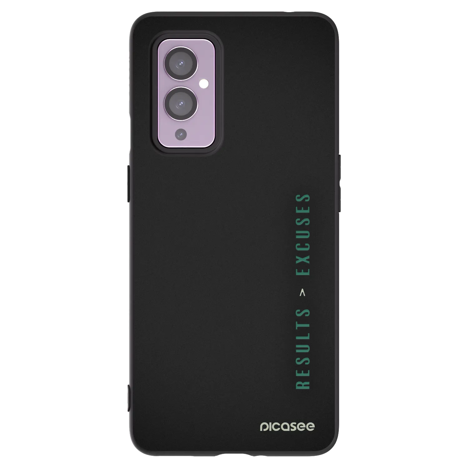 Picasee Μαύρη θήκη σιλικόνης για OnePlus 9 - Results x Excuses