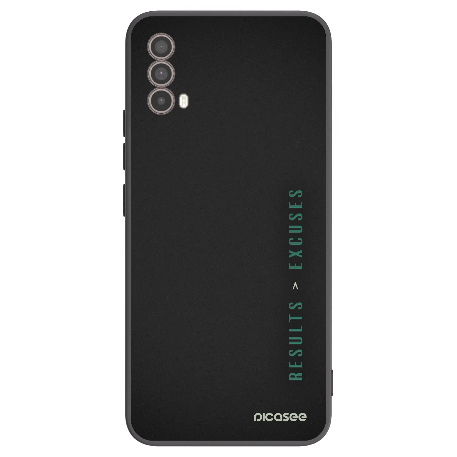 Picasee Μαύρη θήκη σιλικόνης για Motorola Moto E40 - Results x Excuses