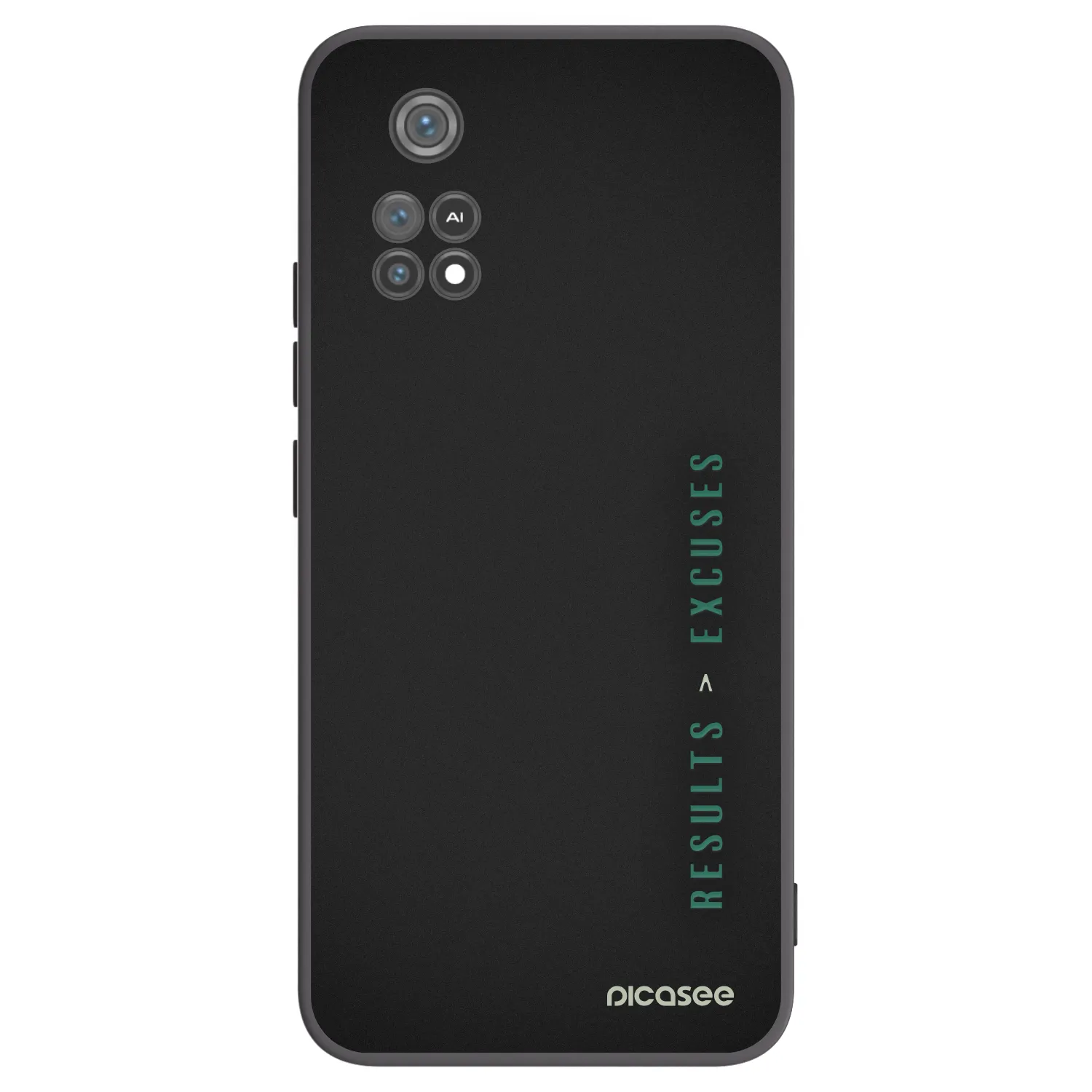 Picasee Μαύρη θήκη σιλικόνης για Xiaomi Poco M4 Pro - Results x Excuses