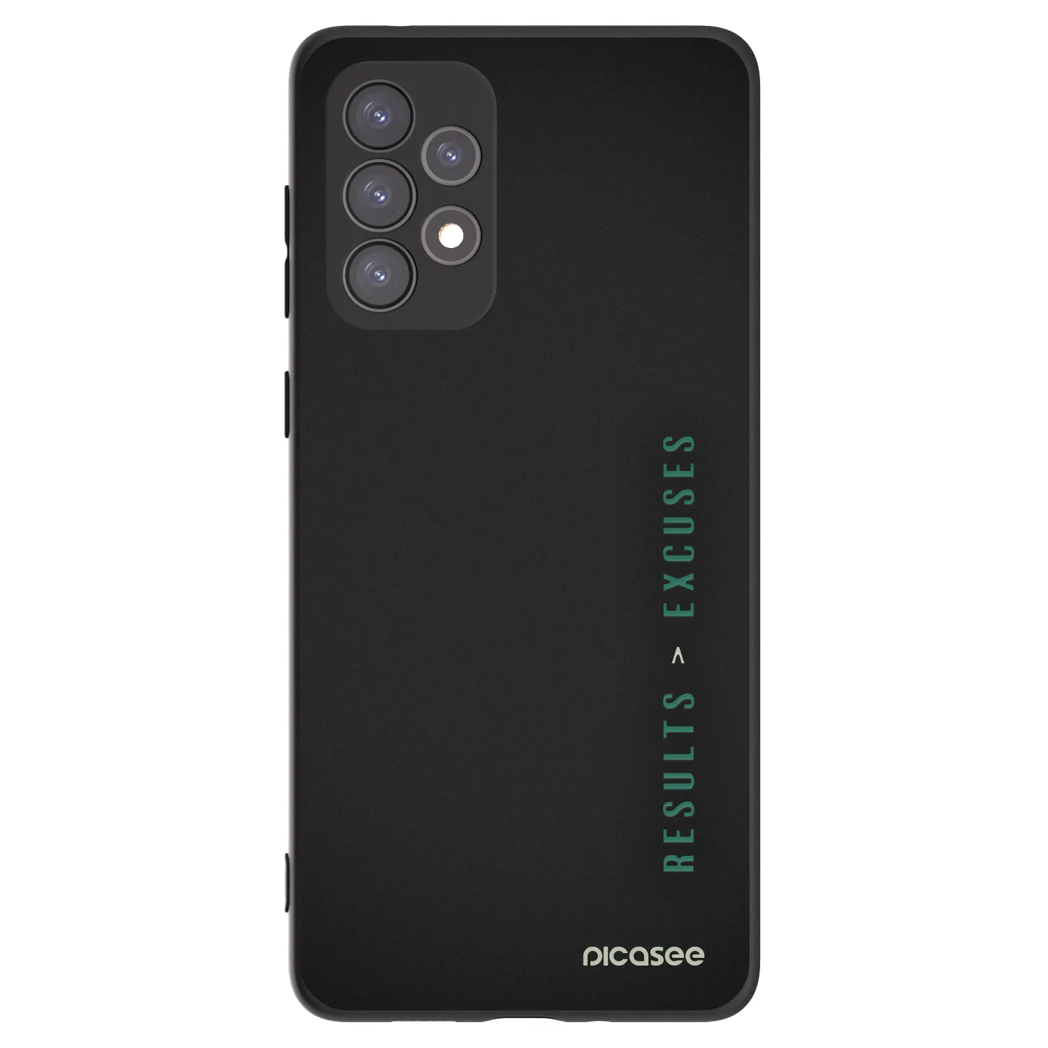 Picasee Μαύρη θήκη σιλικόνης για Samsung Galaxy A73 5G - Results x Excuses