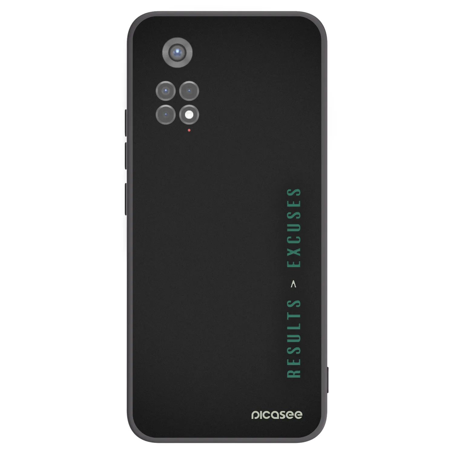 Picasee Μαύρη θήκη σιλικόνης για Xiaomi Redmi Note 11S 5G - Results x Excuses