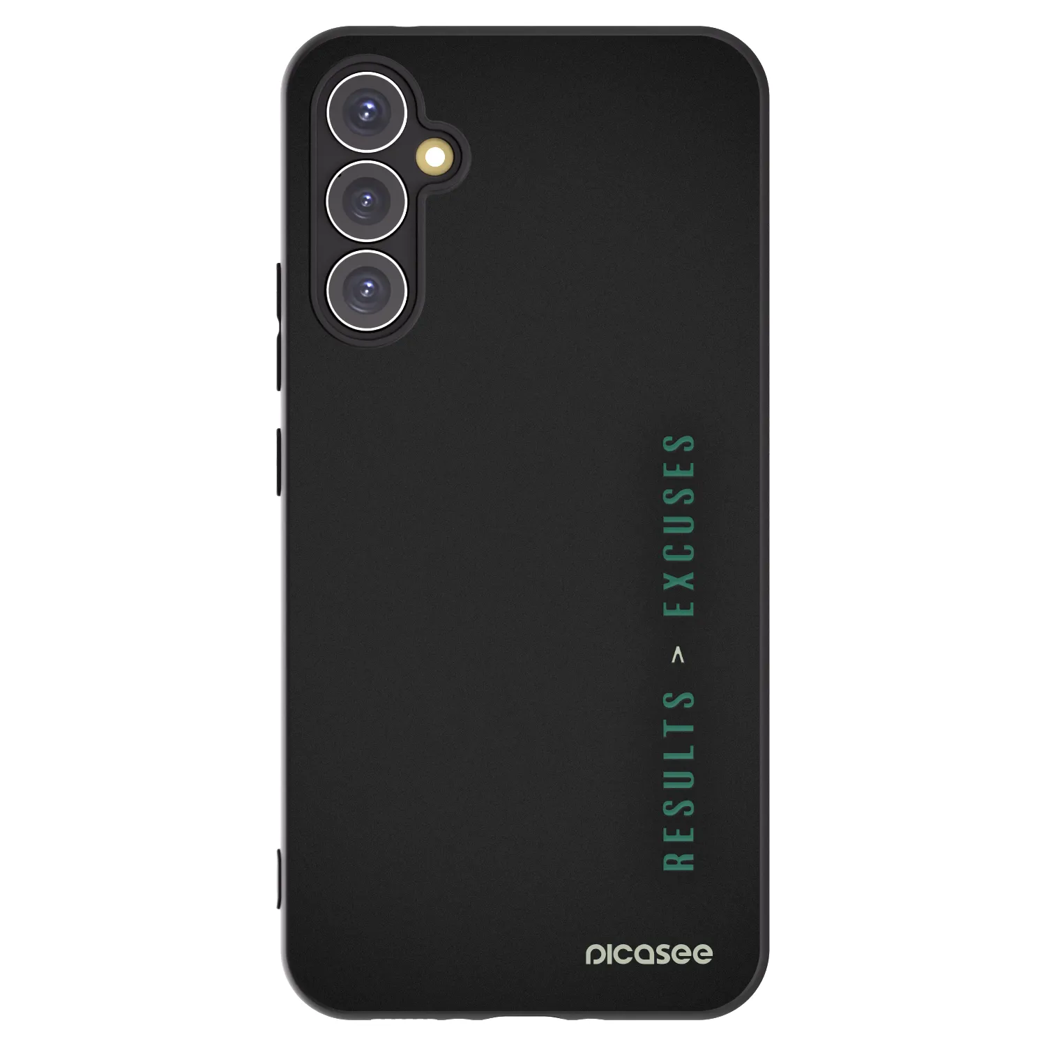 Picasee Μαύρη θήκη σιλικόνης για Samsung Galaxy A34 5G A346B - Results x Excuses