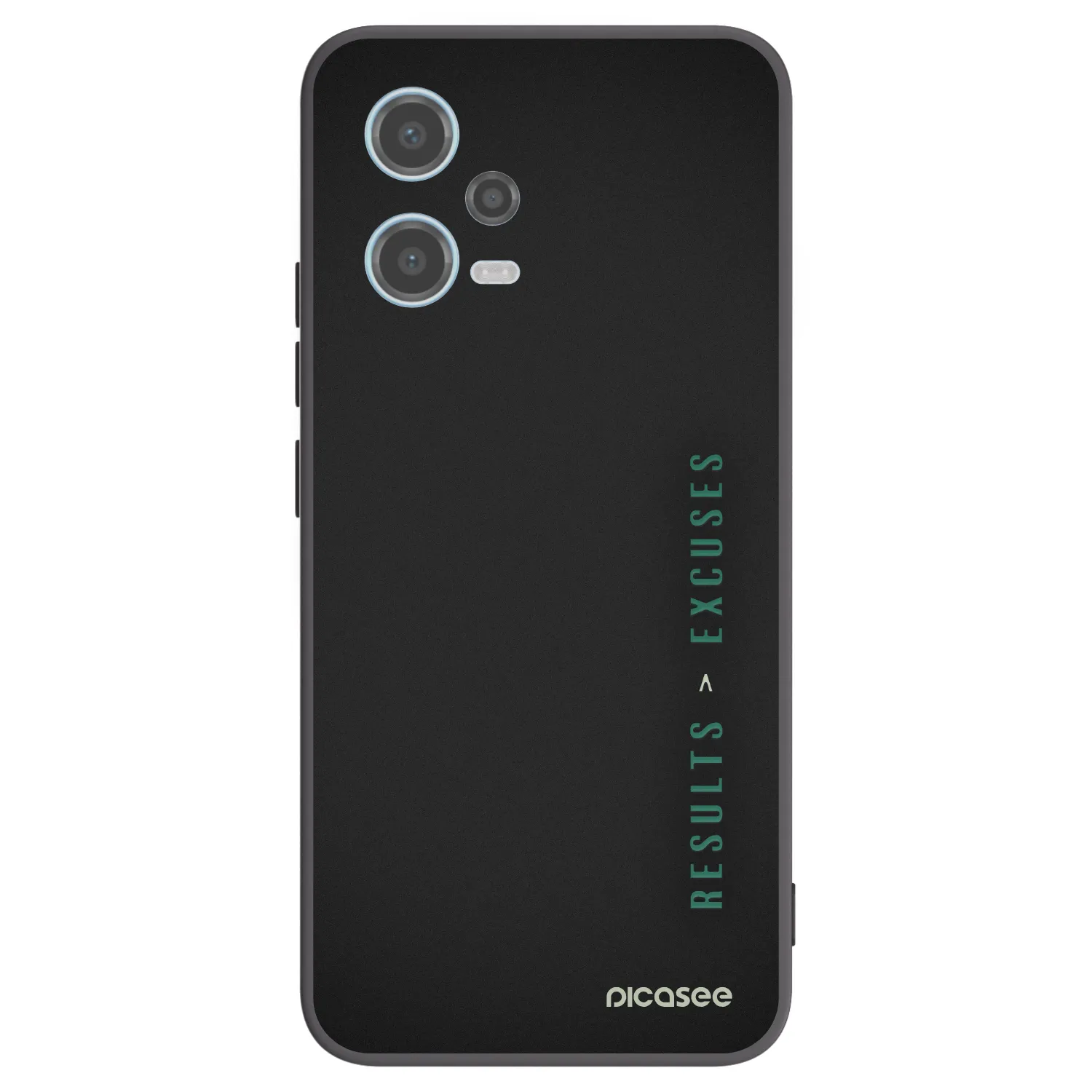 Picasee Μαύρη θήκη σιλικόνης για Xiaomi Redmi Note 12 5G - Results x Excuses