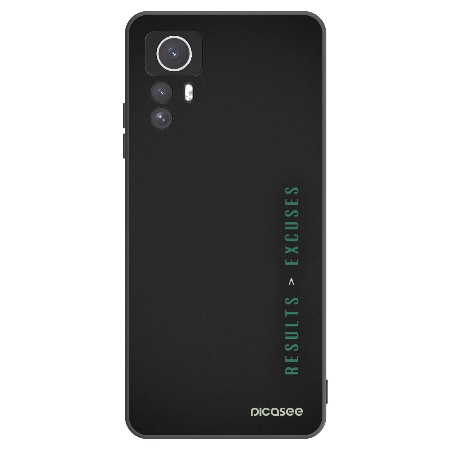 Picasee Μαύρη θήκη σιλικόνης για Xiaomi Redmi Note 12S - Results x Excuses