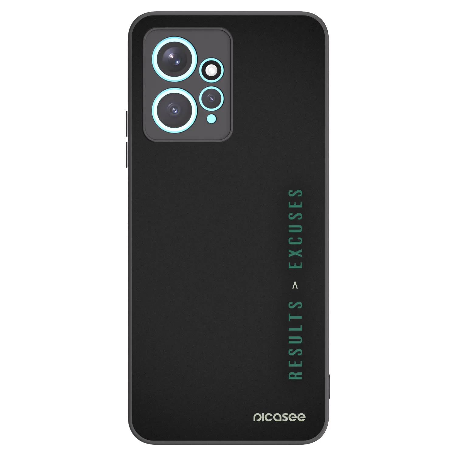 Picasee Μαύρη θήκη σιλικόνης για Xiaomi Redmi Note 12 4G - Results x Excuses