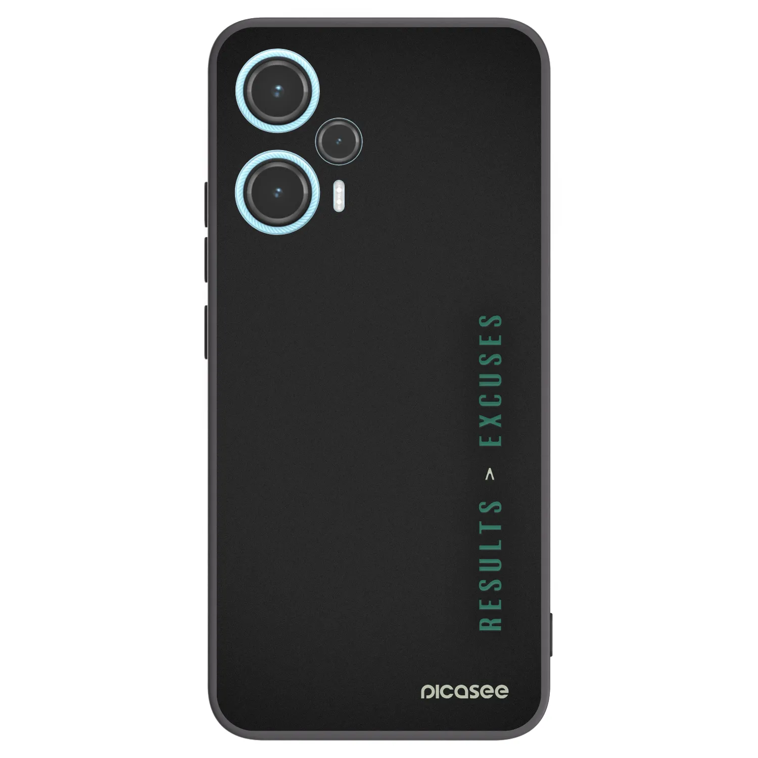 Picasee Μαύρη θήκη σιλικόνης για Xiaomi Poco F5 - Results x Excuses