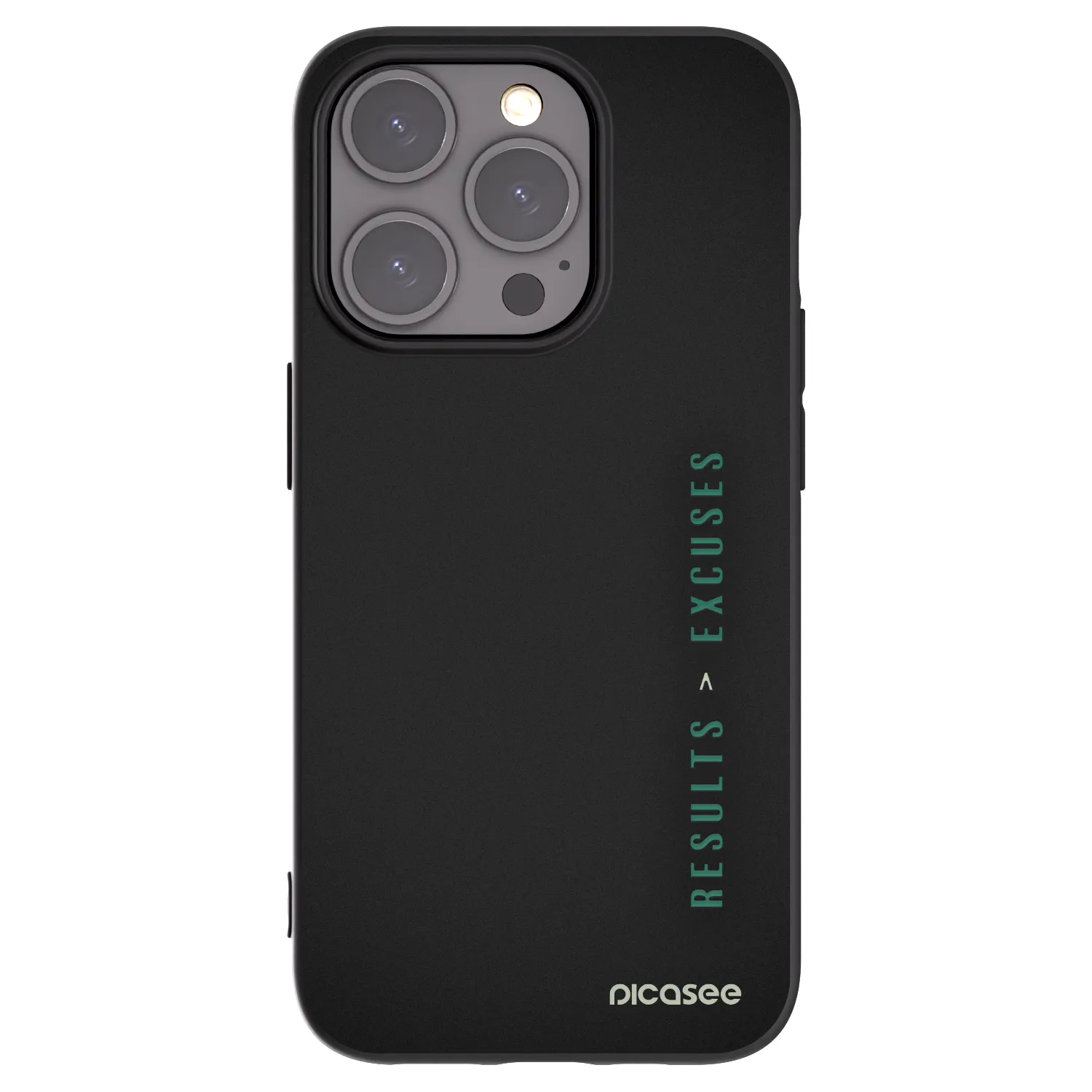 Picasee Μαύρη θήκη σιλικόνης για Apple iPhone 15 Pro - Results x Excuses