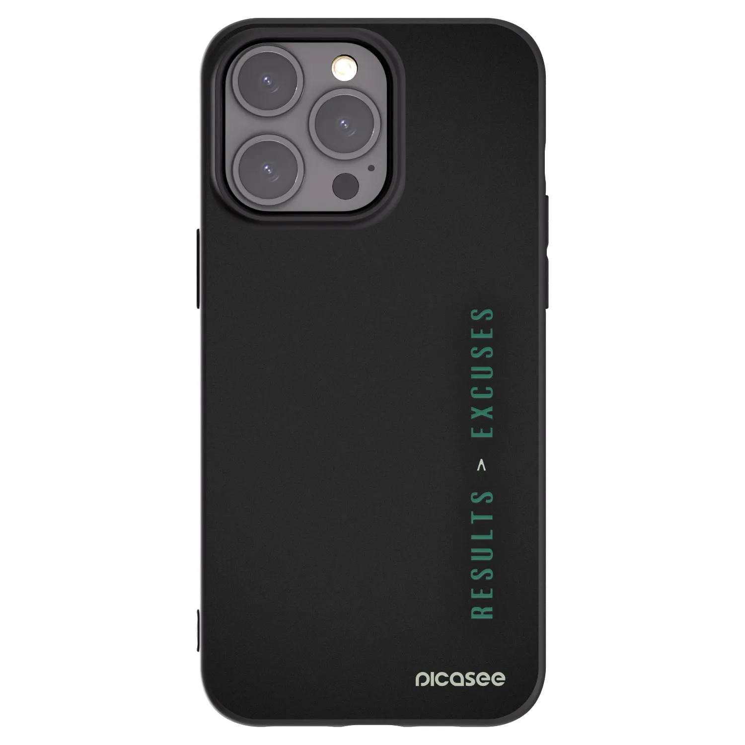 Picasee Μαύρη θήκη σιλικόνης για Apple iPhone 15 Pro Max - Results x Excuses