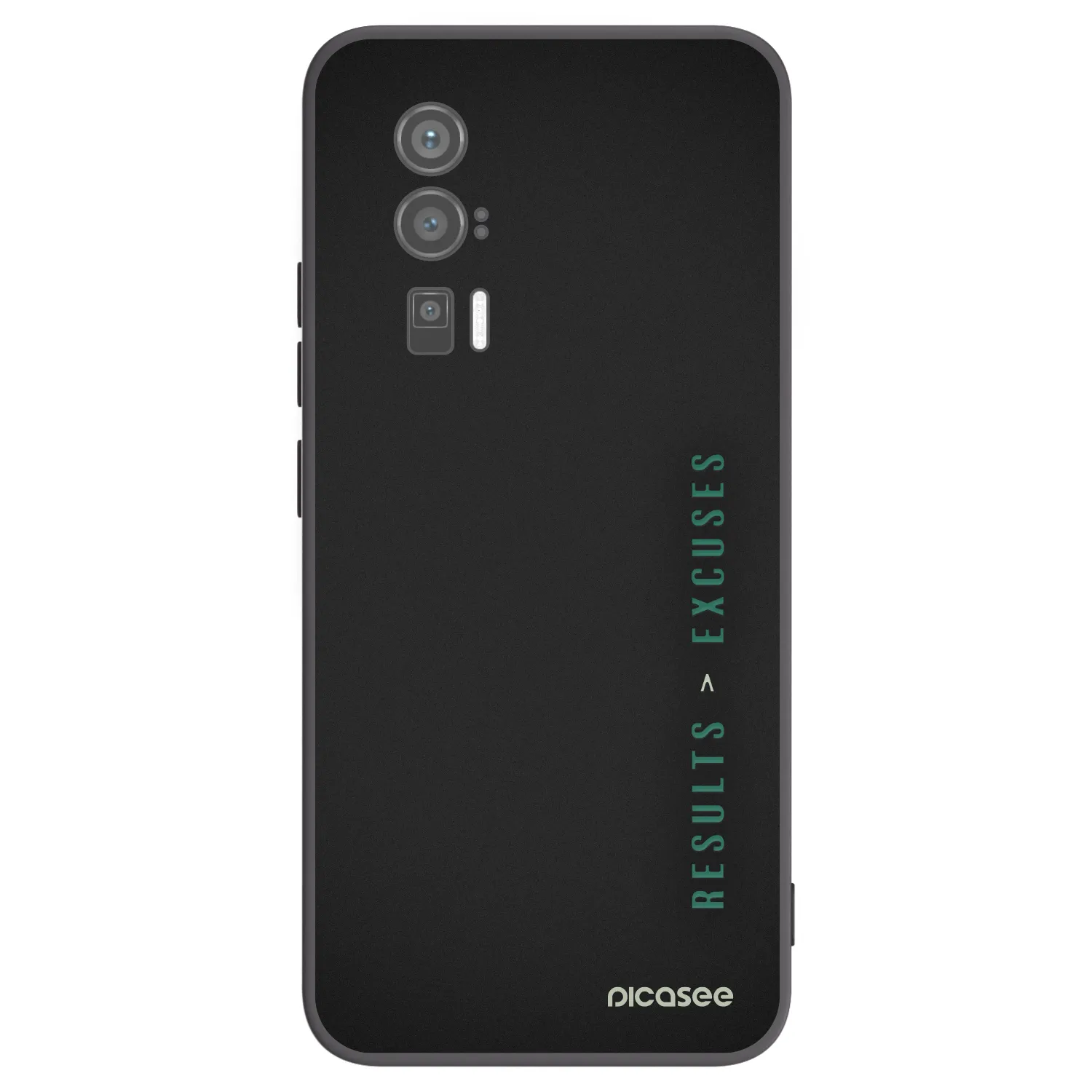 Picasee Μαύρη θήκη σιλικόνης για Xiaomi Poco F5 Pro 5G - Results x Excuses