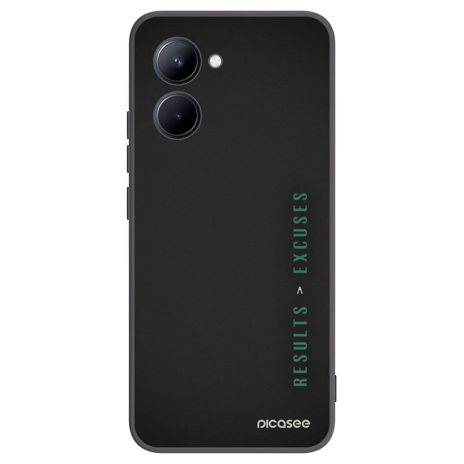 Picasee Μαύρη θήκη σιλικόνης για Realme C33 (2023) - Results x Excuses