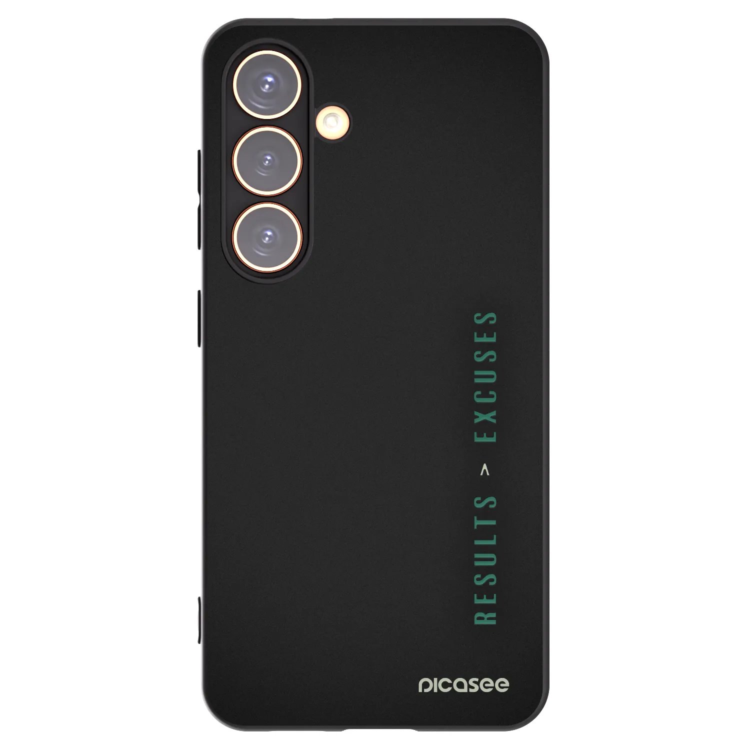 Picasee Μαύρη θήκη σιλικόνης για Samsung Galaxy S24 S921B 5G - Results x Excuses