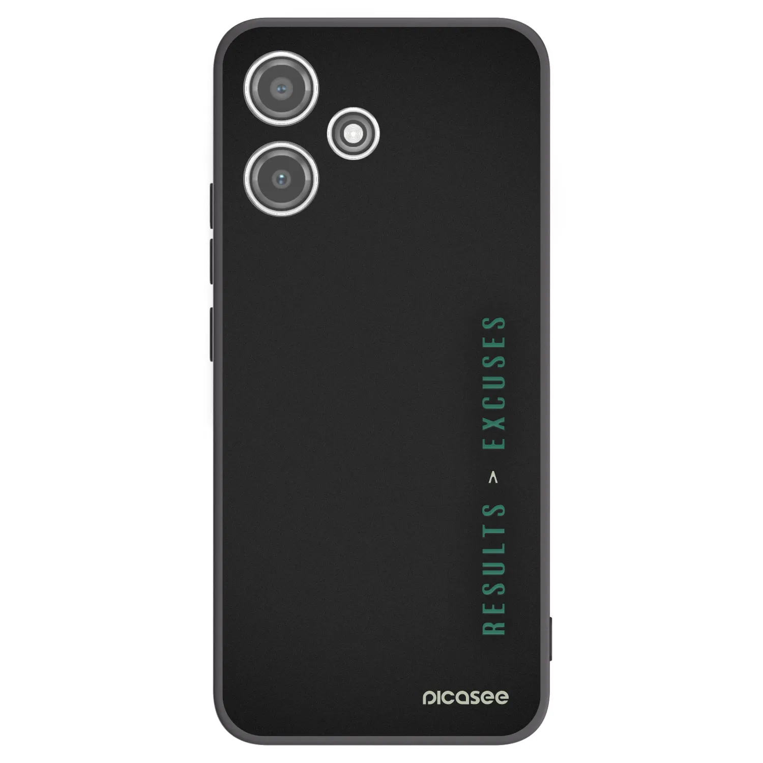 Picasee Μαύρη θήκη σιλικόνης για Xiaomi Redmi 12 5G - Results x Excuses