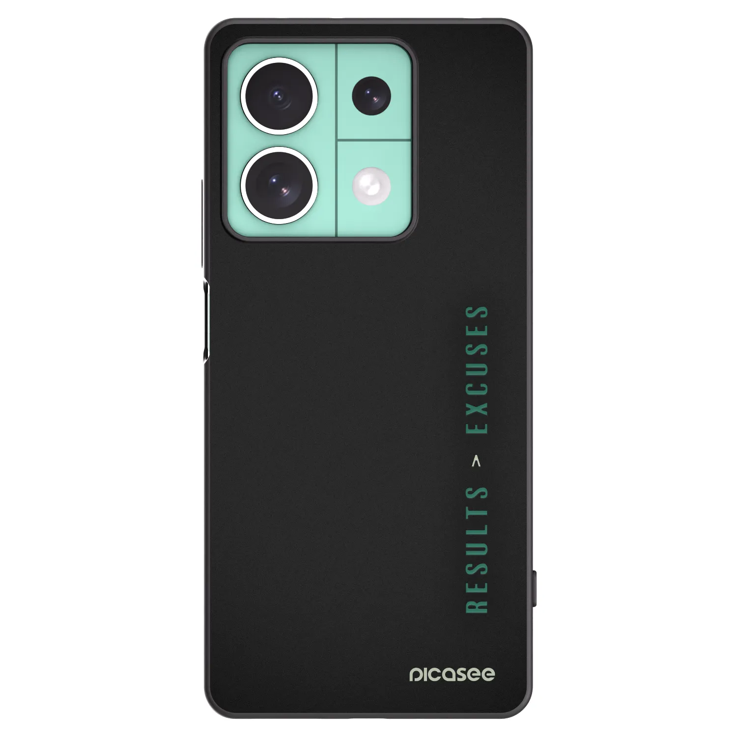 Picasee Μαύρη θήκη σιλικόνης για Xiaomi Redmi Note 13 5G - Results x Excuses