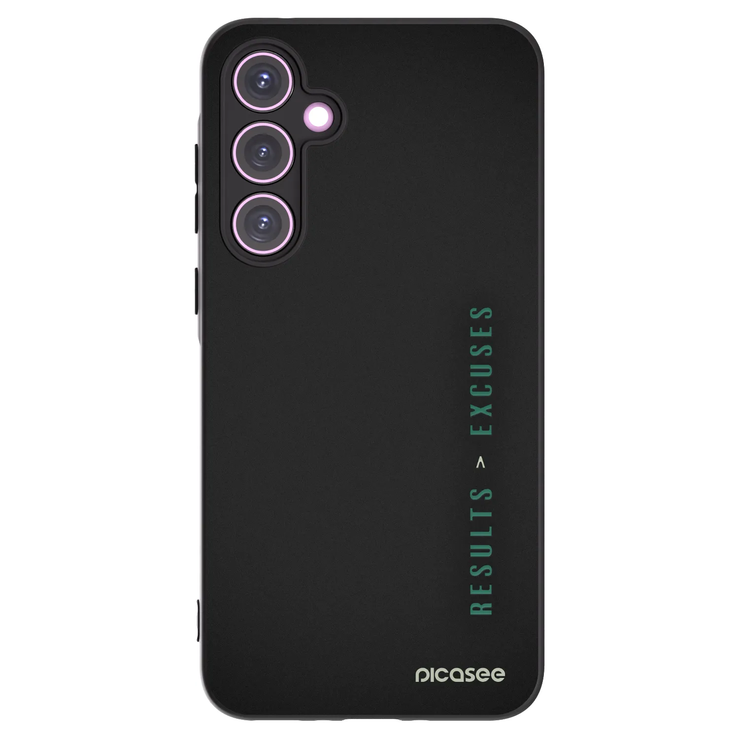 Picasee Μαύρη θήκη σιλικόνης για Samsung Galaxy A35 5G A356B - Results x Excuses