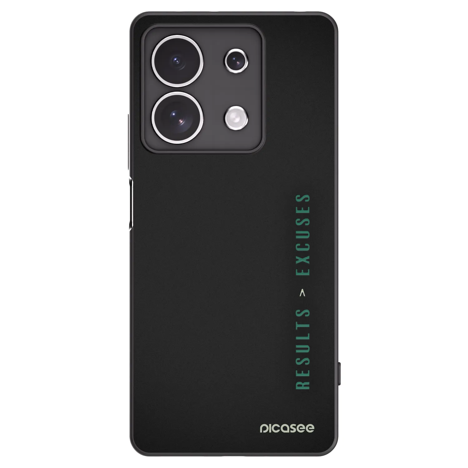 Picasee Μαύρη θήκη σιλικόνης για Xiaomi Redmi Note 13 4G - Results x Excuses