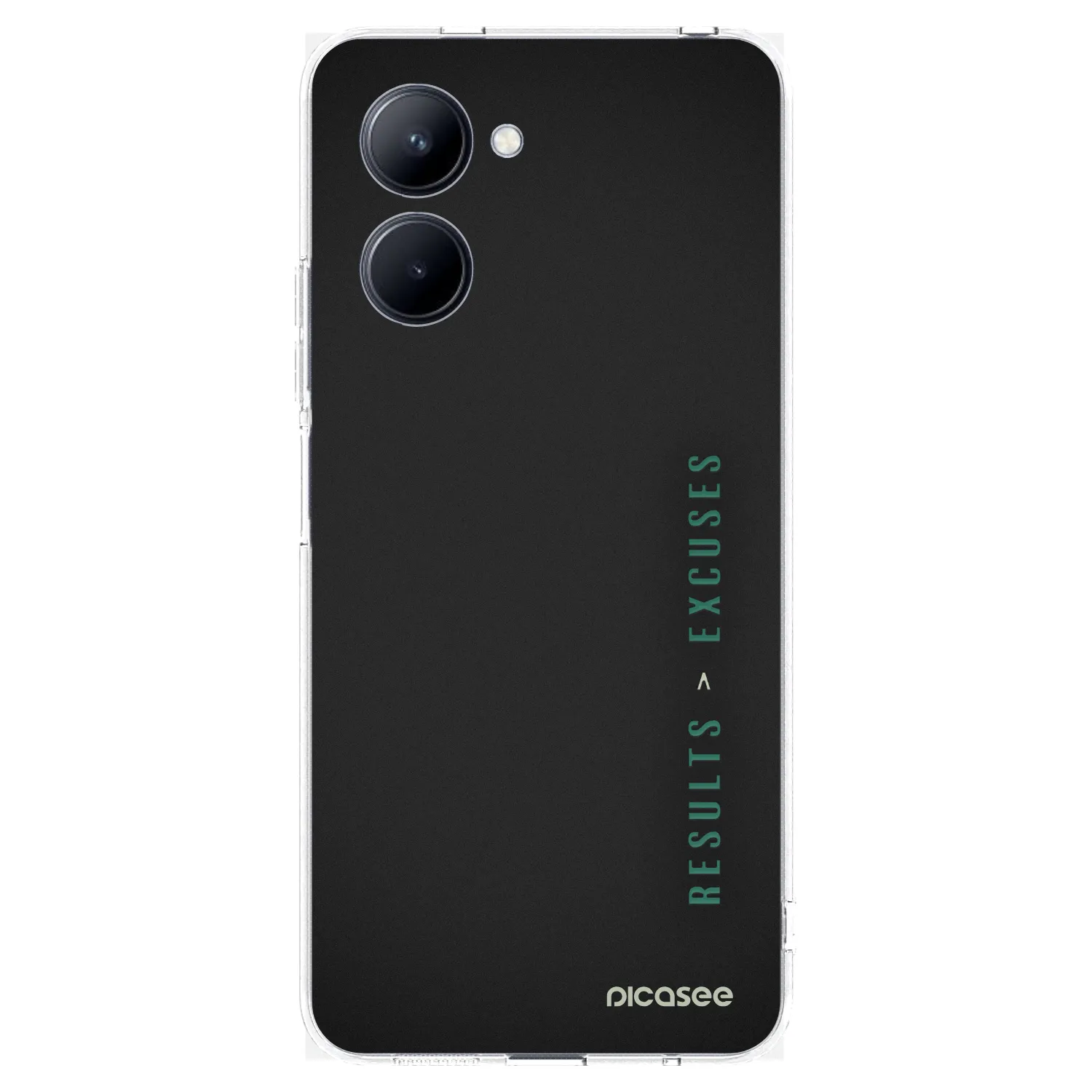 Picasee διαφανής θήκη σιλικόνης Realme C33 (2023) - Results x Excuses