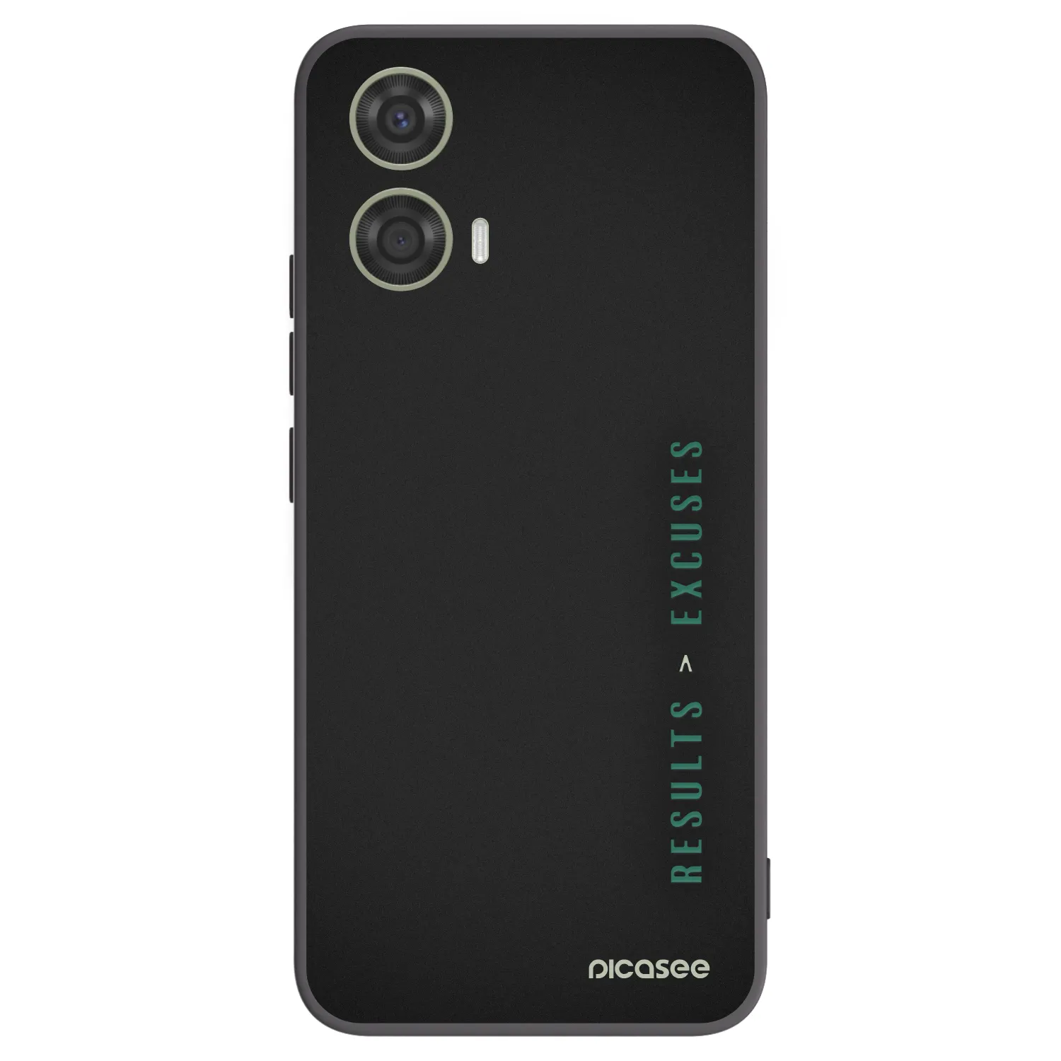 Picasee Μαύρη θήκη σιλικόνης για Motorola Moto G24 - Results x Excuses