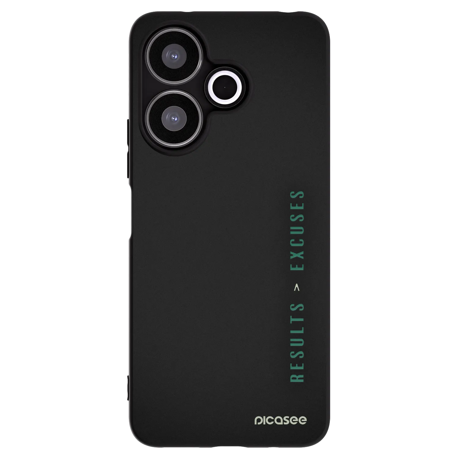 Picasee Μαύρη θήκη σιλικόνης για Xiaomi Redmi 13 4G - Results x Excuses