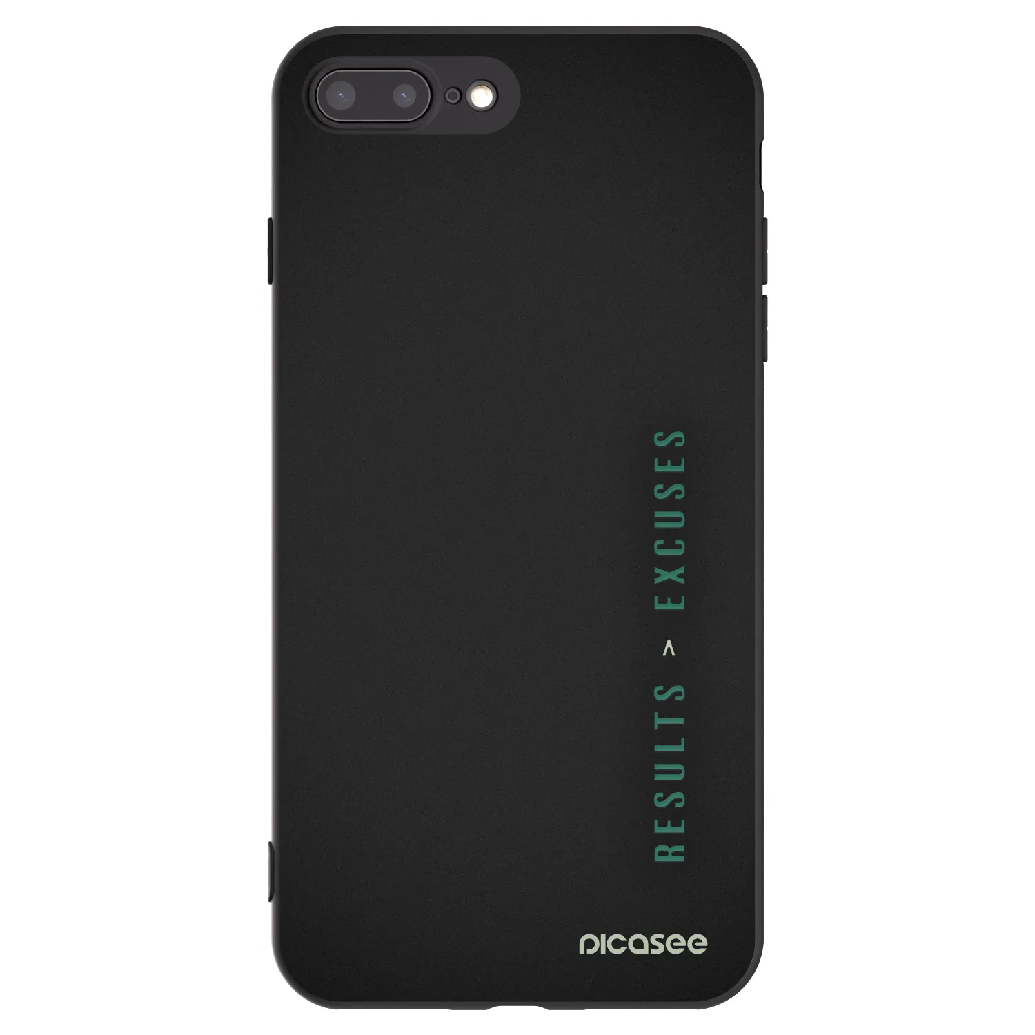 Picasee Μαύρη θήκη σιλικόνης για Apple iPhone 8 Plus - Results x Excuses