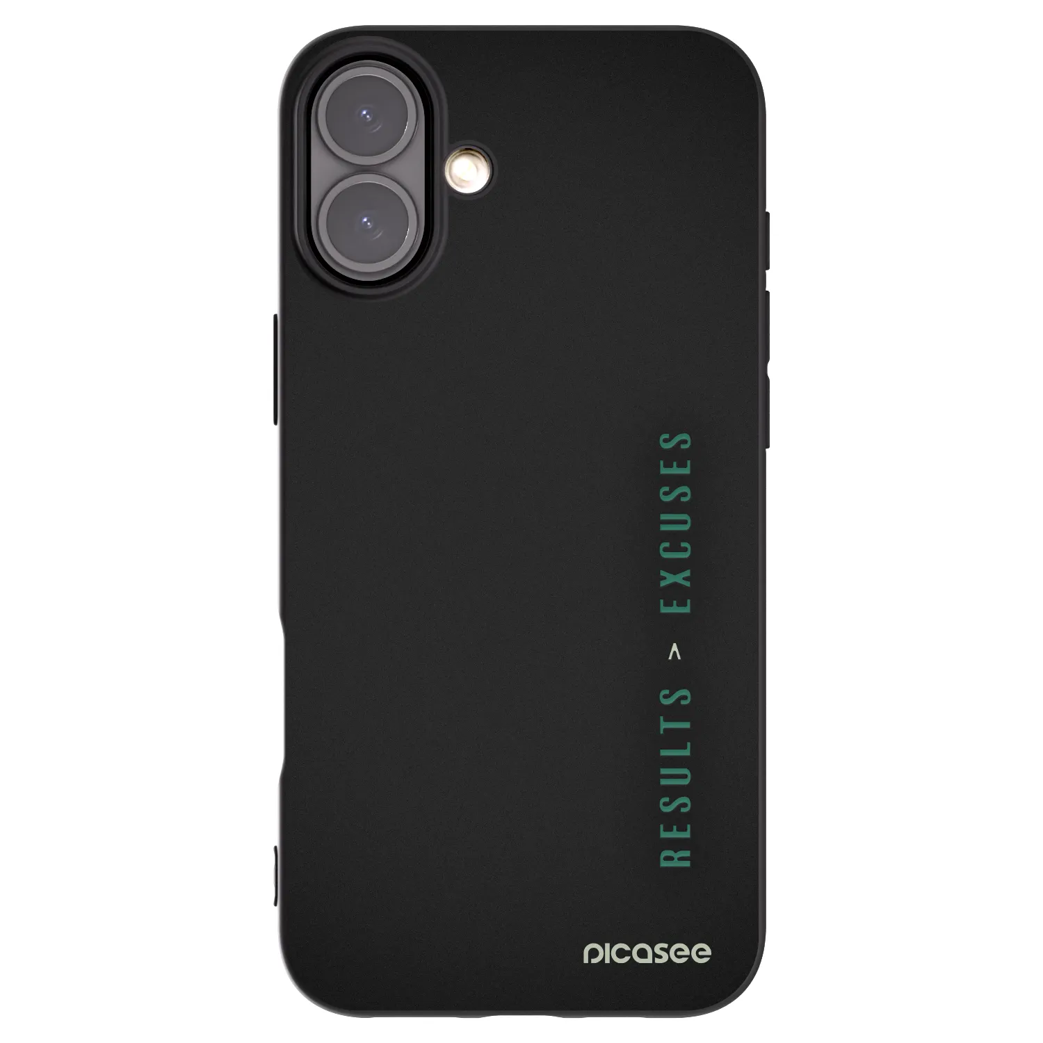 Picasee Μαύρη θήκη σιλικόνης για Apple iPhone 16 Plus - Results x Excuses