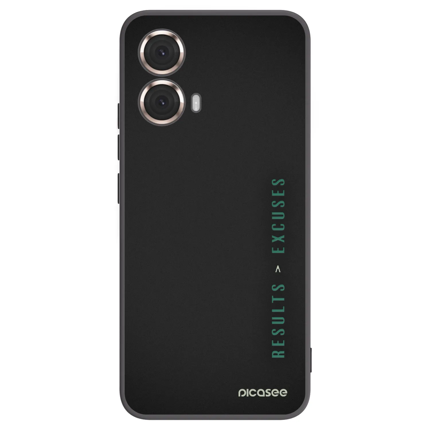Picasee Μαύρη θήκη σιλικόνης για Motorola Moto G85 - Results x Excuses