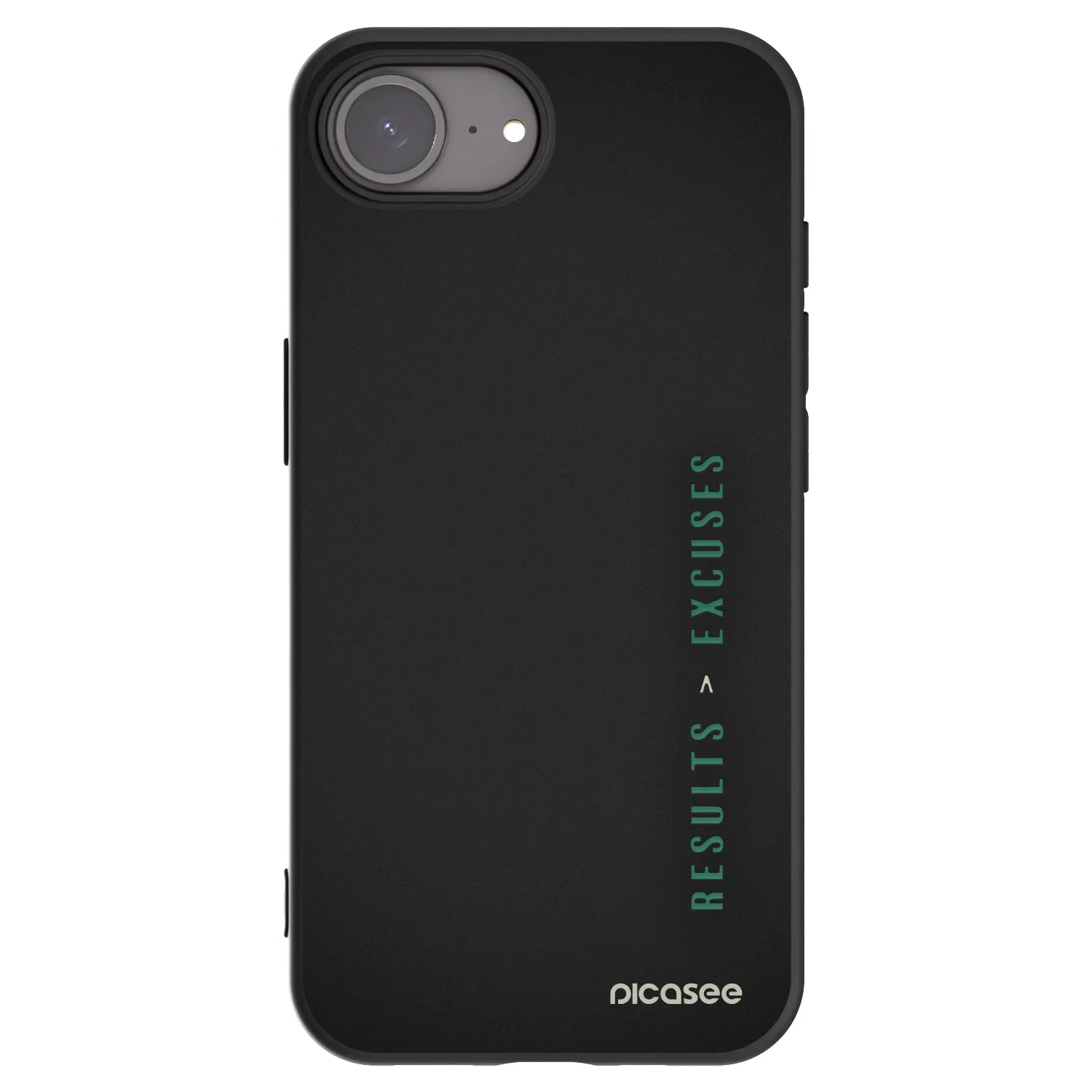 Picasee Μαύρη θήκη σιλικόνης για Apple iPhone 16e - Results x Excuses