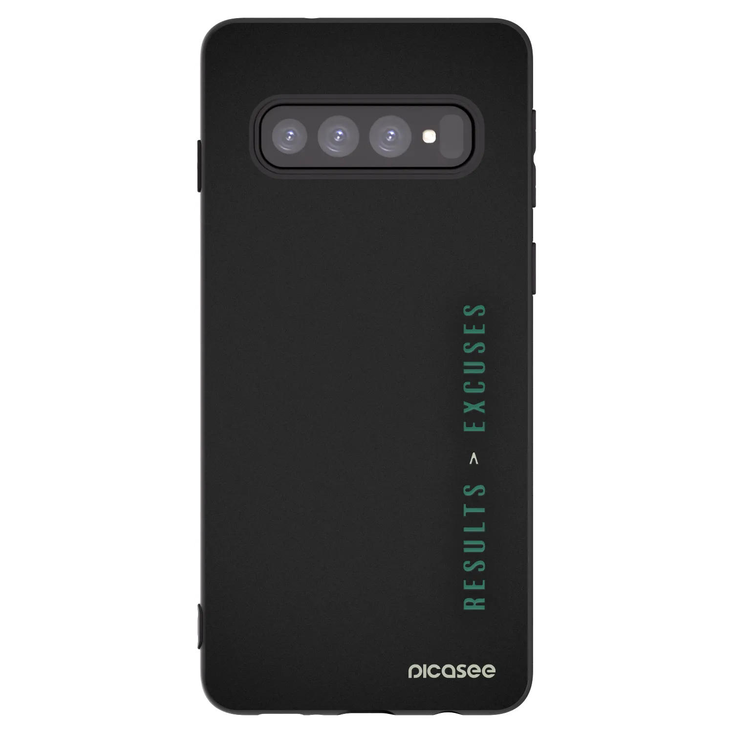 Picasee Μαύρη θήκη σιλικόνης για Samsung Galaxy S10 G973 - Results x Excuses