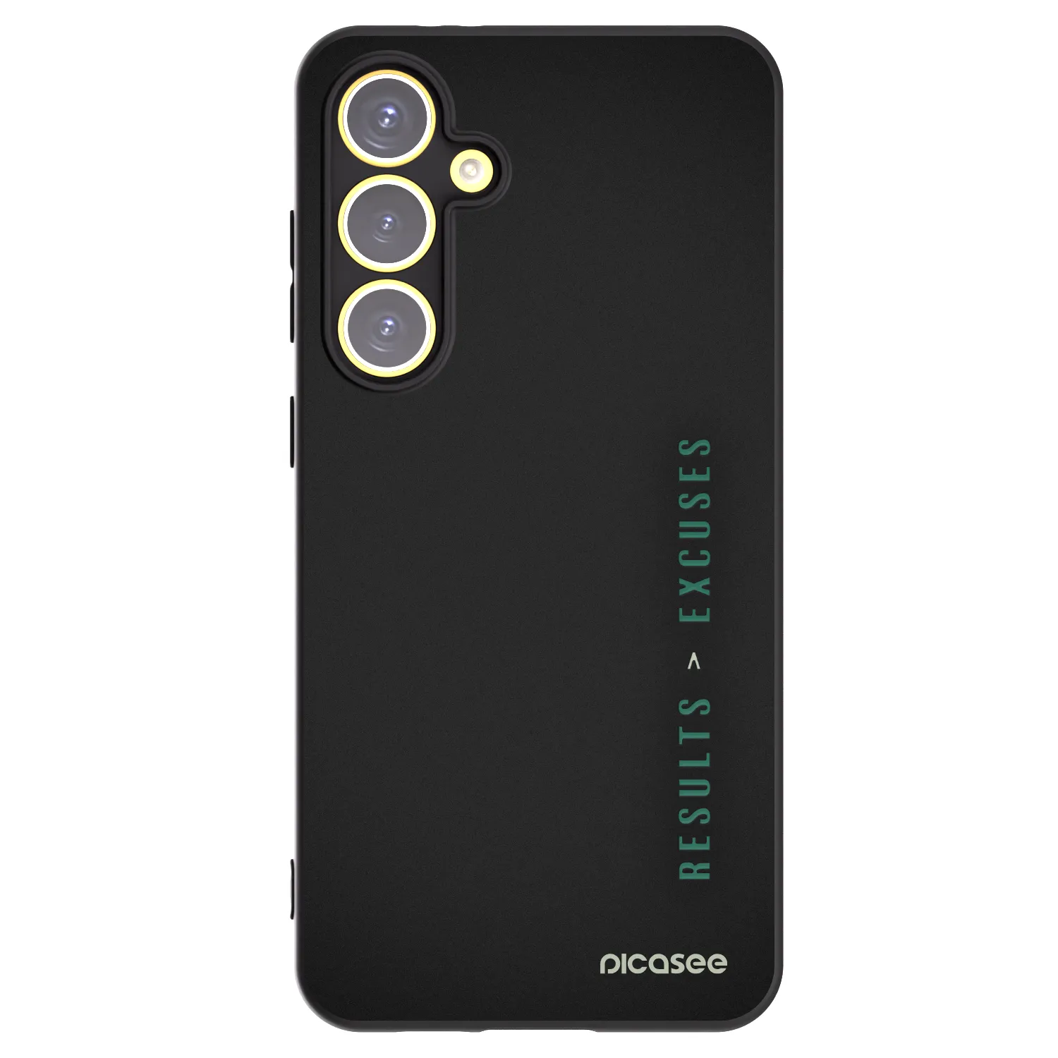 Picasee Μαύρη θήκη σιλικόνης για Samsung Galaxy S24 FE S721B - Results x Excuses