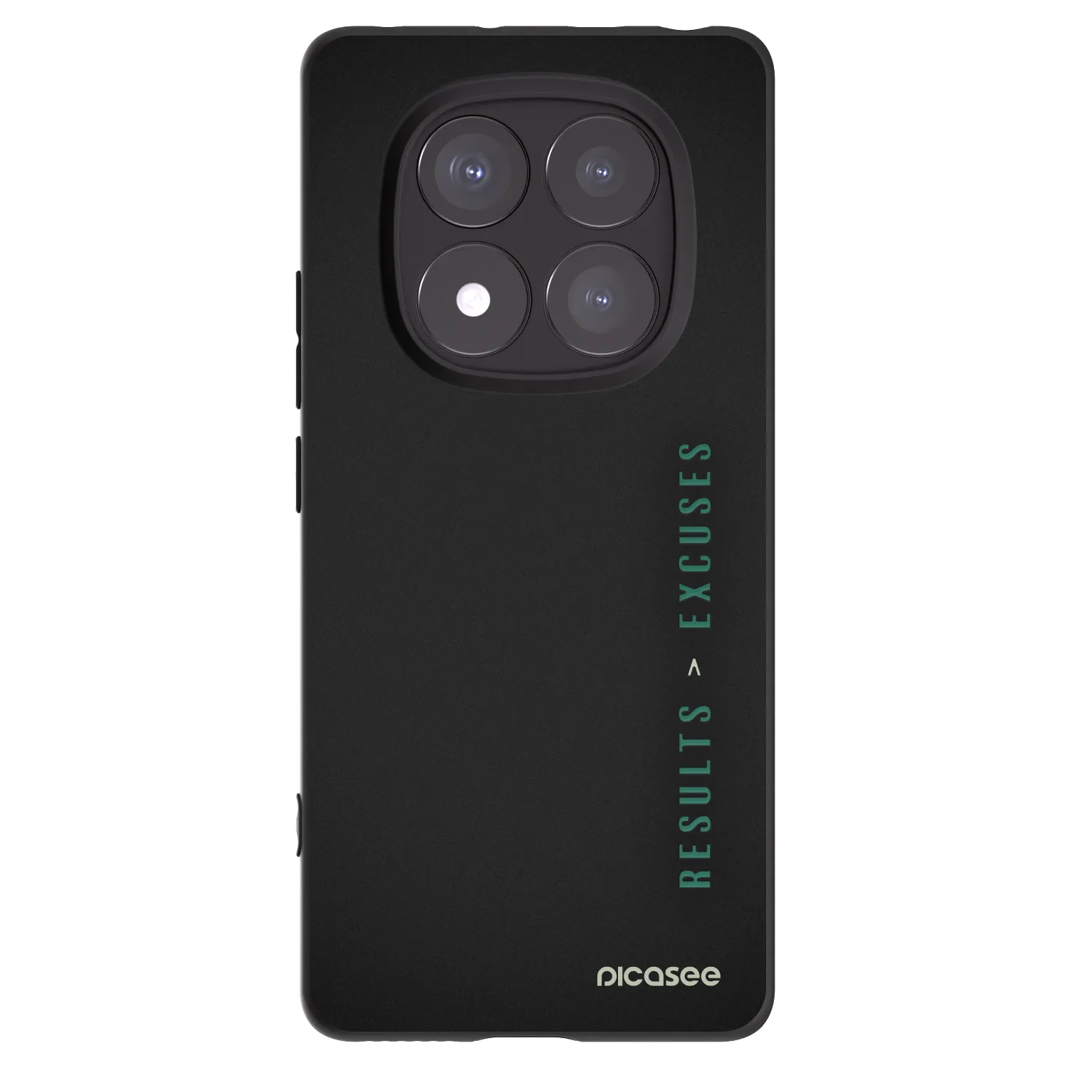 Picasee Μαύρη θήκη σιλικόνης για Xiaomi Redmi Note 14 Pro 5G - Results x Excuses
