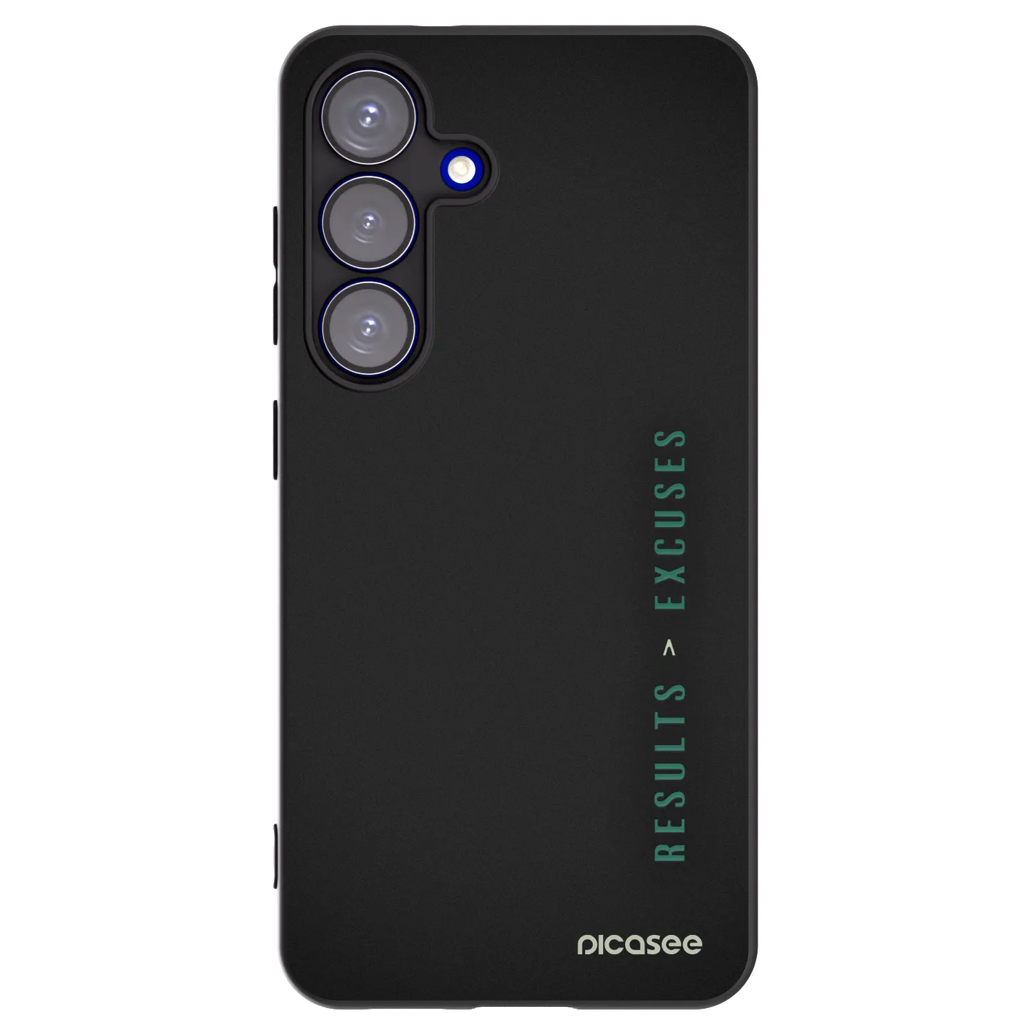 Picasee Μαύρη θήκη σιλικόνης για Samsung Galaxy S25 5G - Results x Excuses