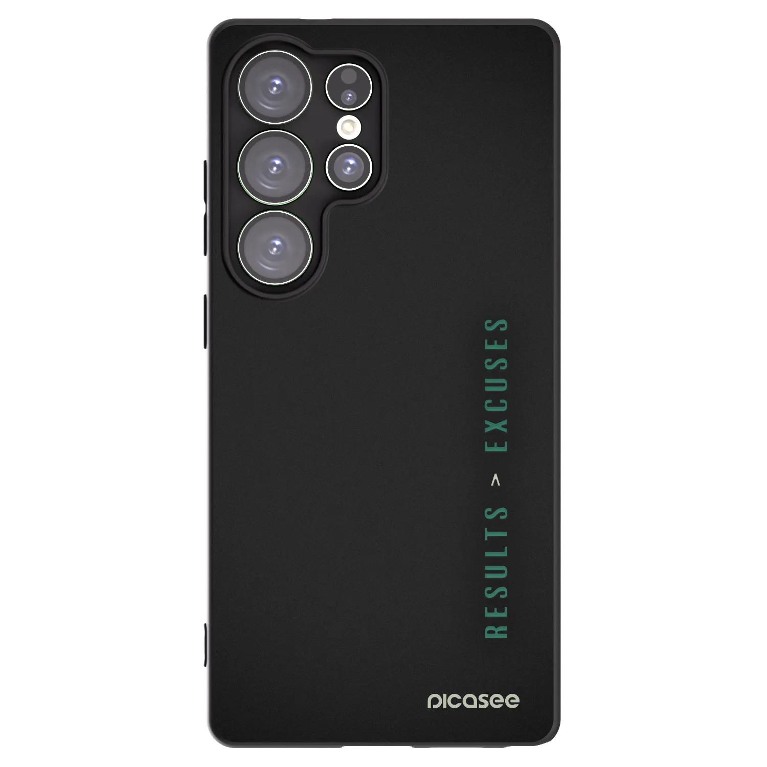 Picasee Μαύρη θήκη σιλικόνης για Samsung Galaxy S25 Ultra 5G - Results x Excuses