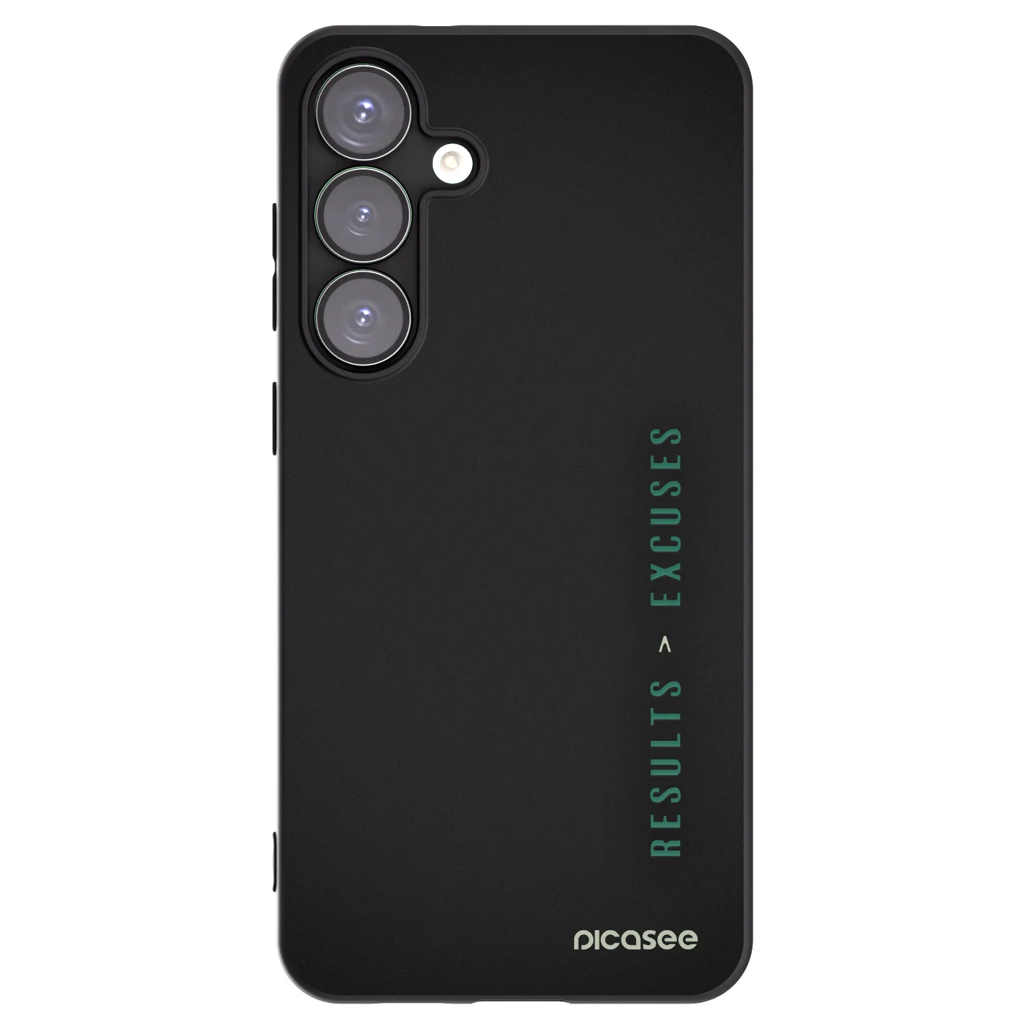 Picasee Μαύρη θήκη σιλικόνης για Samsung Galaxy S25+ 5G - Results x Excuses