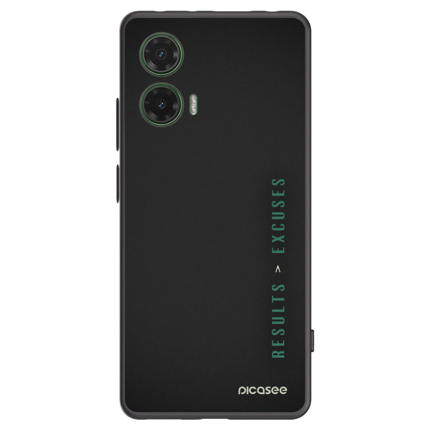 Picasee Μαύρη θήκη σιλικόνης για Motorola Moto G35 5G - Results x Excuses
