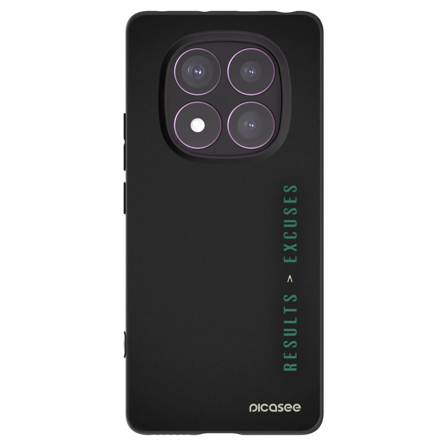 Picasee Μαύρη θήκη σιλικόνης για Xiaomi Redmi Note 14 Pro 4G - Results x Excuses