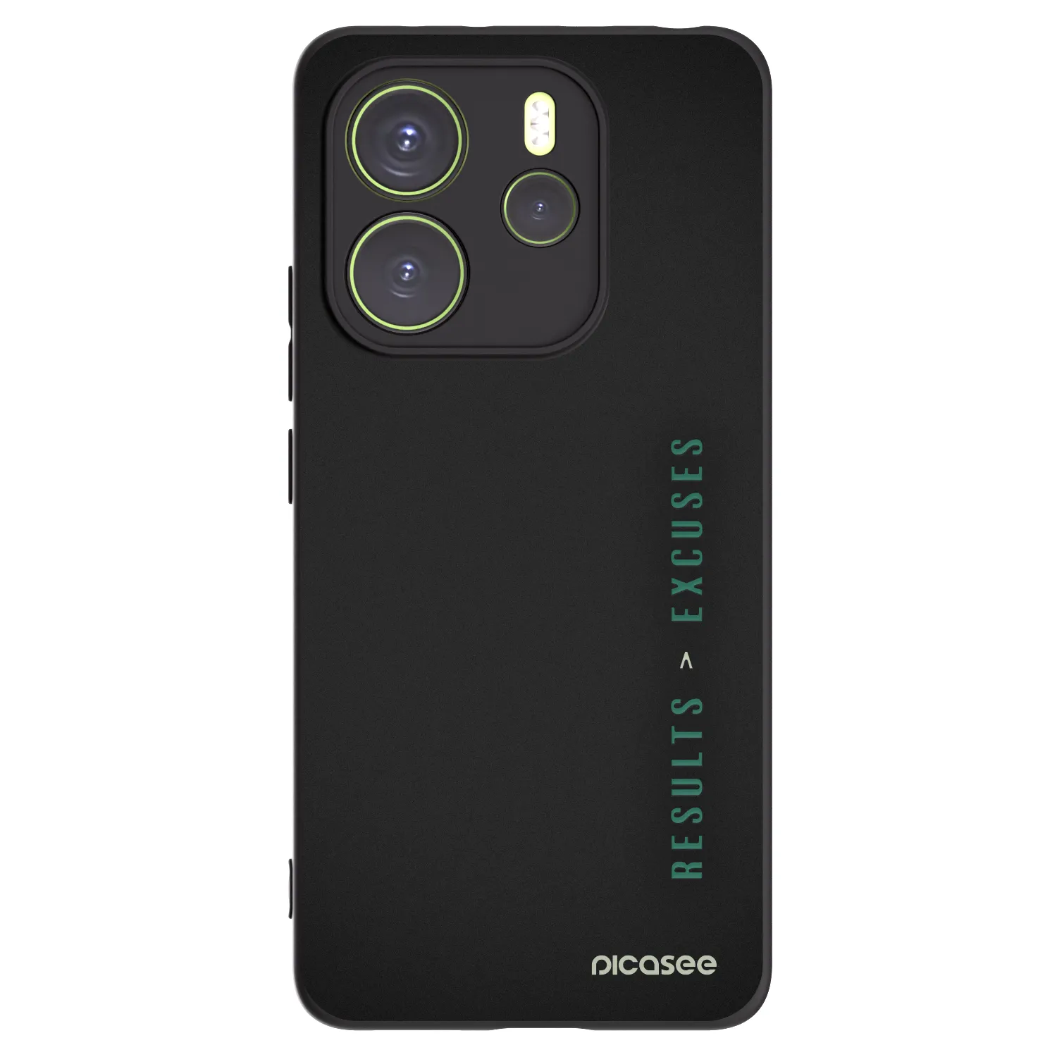 Picasee Μαύρη θήκη σιλικόνης για Xiaomi Redmi Note 14 4G - Results x Excuses