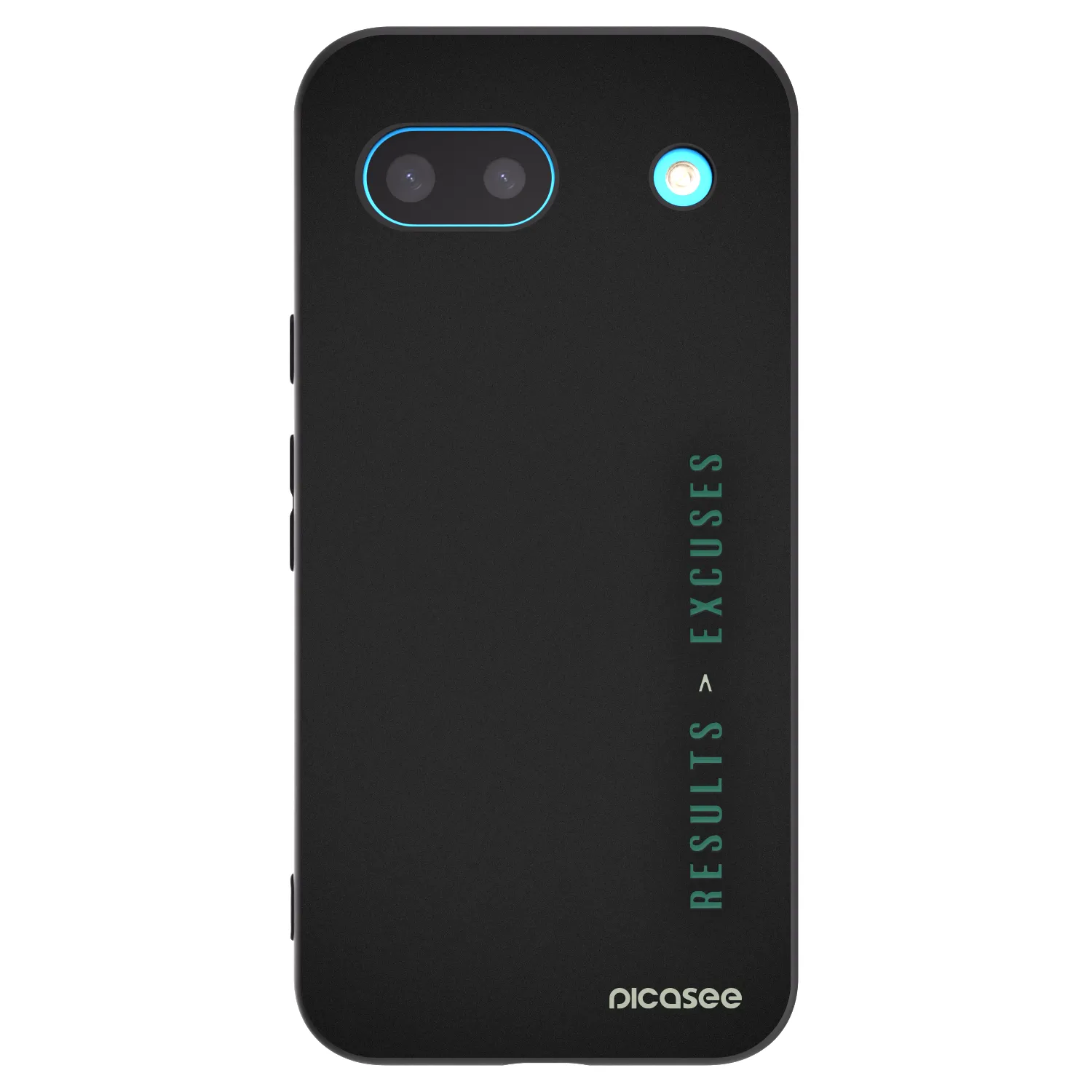 Picasee Μαύρη θήκη σιλικόνης για Google Pixel 8a - Results x Excuses