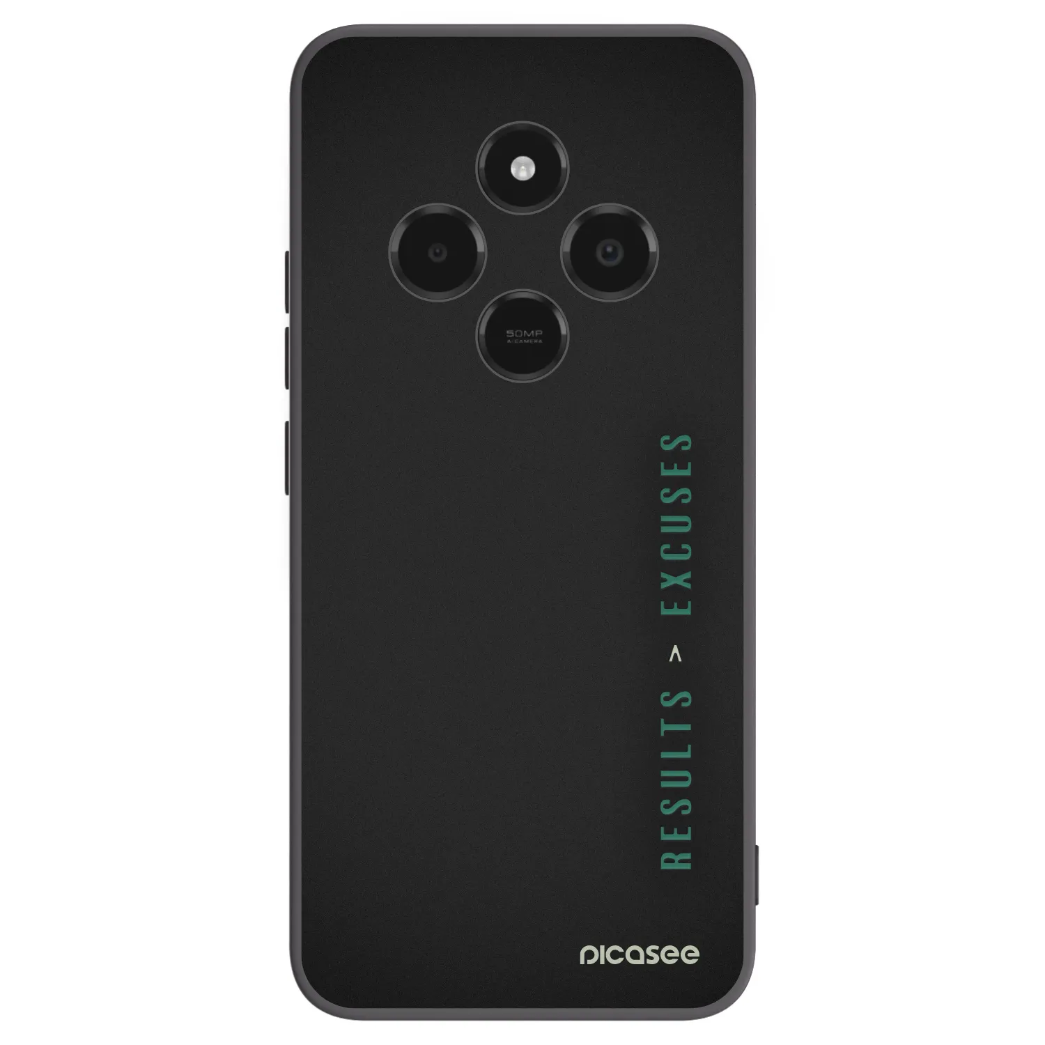 Picasee Μαύρη θήκη σιλικόνης για Xiaomi Poco C75 - Results x Excuses