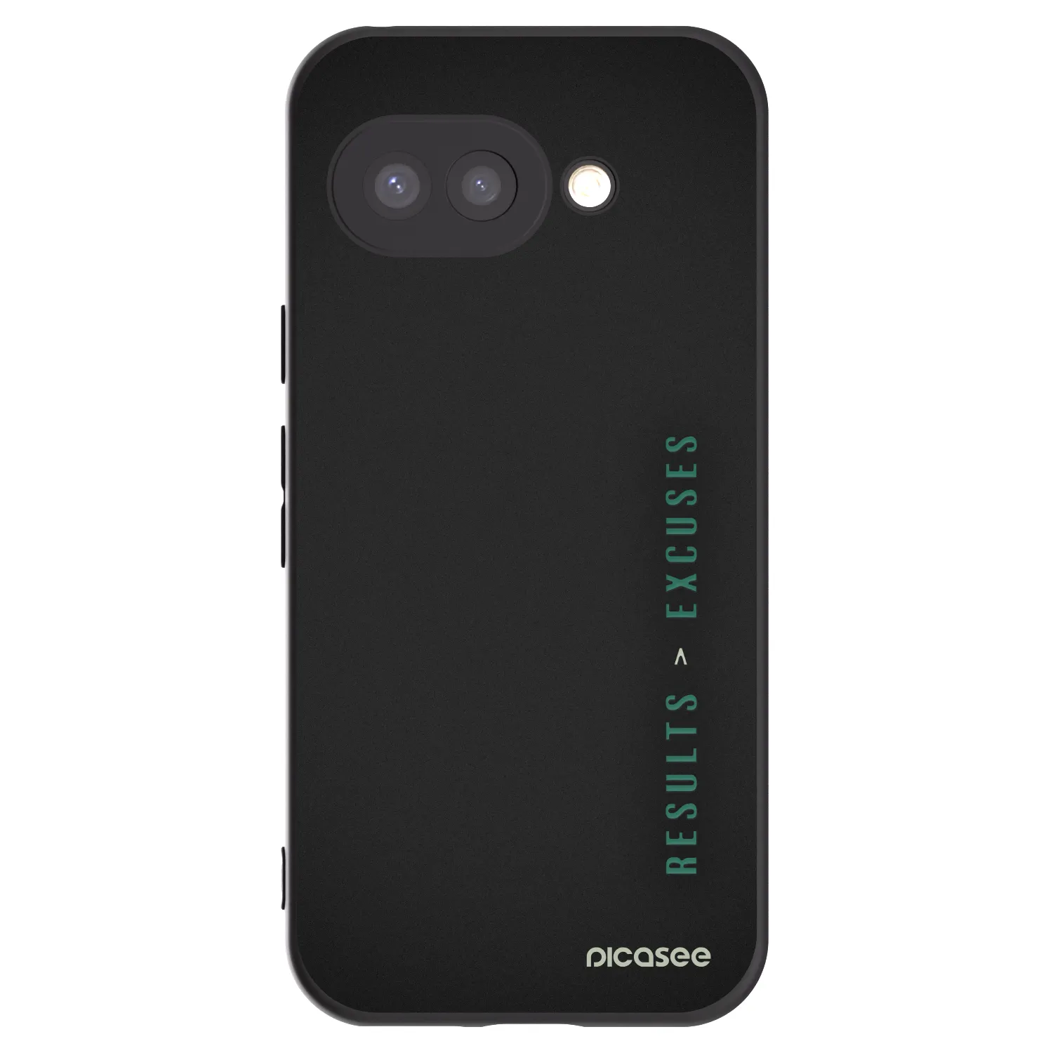 Picasee Μαύρη θήκη σιλικόνης για Google Pixel 9a - Results x Excuses