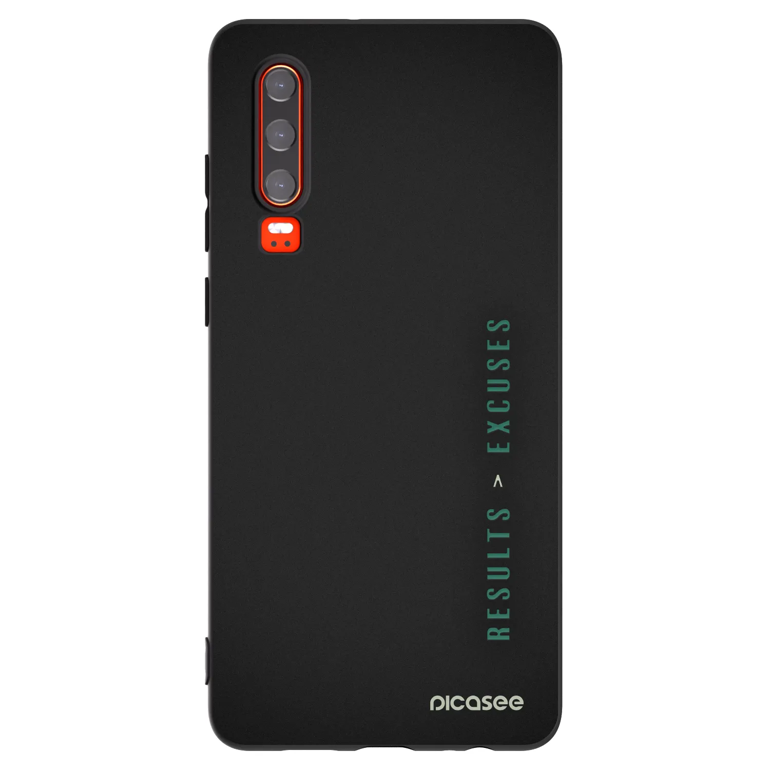 Picasee Μαύρη θήκη σιλικόνης για Huawei P30 - Results x Excuses
