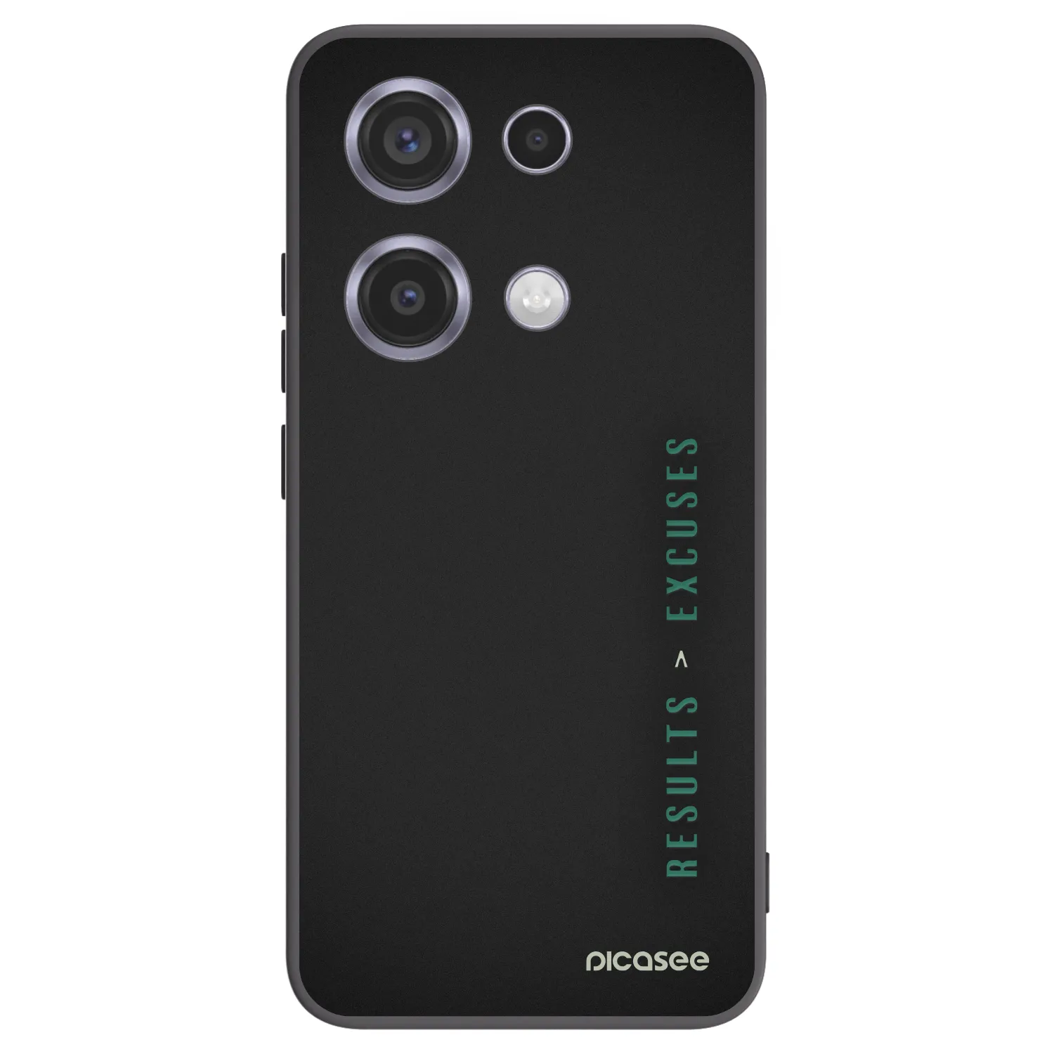 Picasee Μαύρη θήκη σιλικόνης για Xiaomi Redmi Note 14S - Results x Excuses