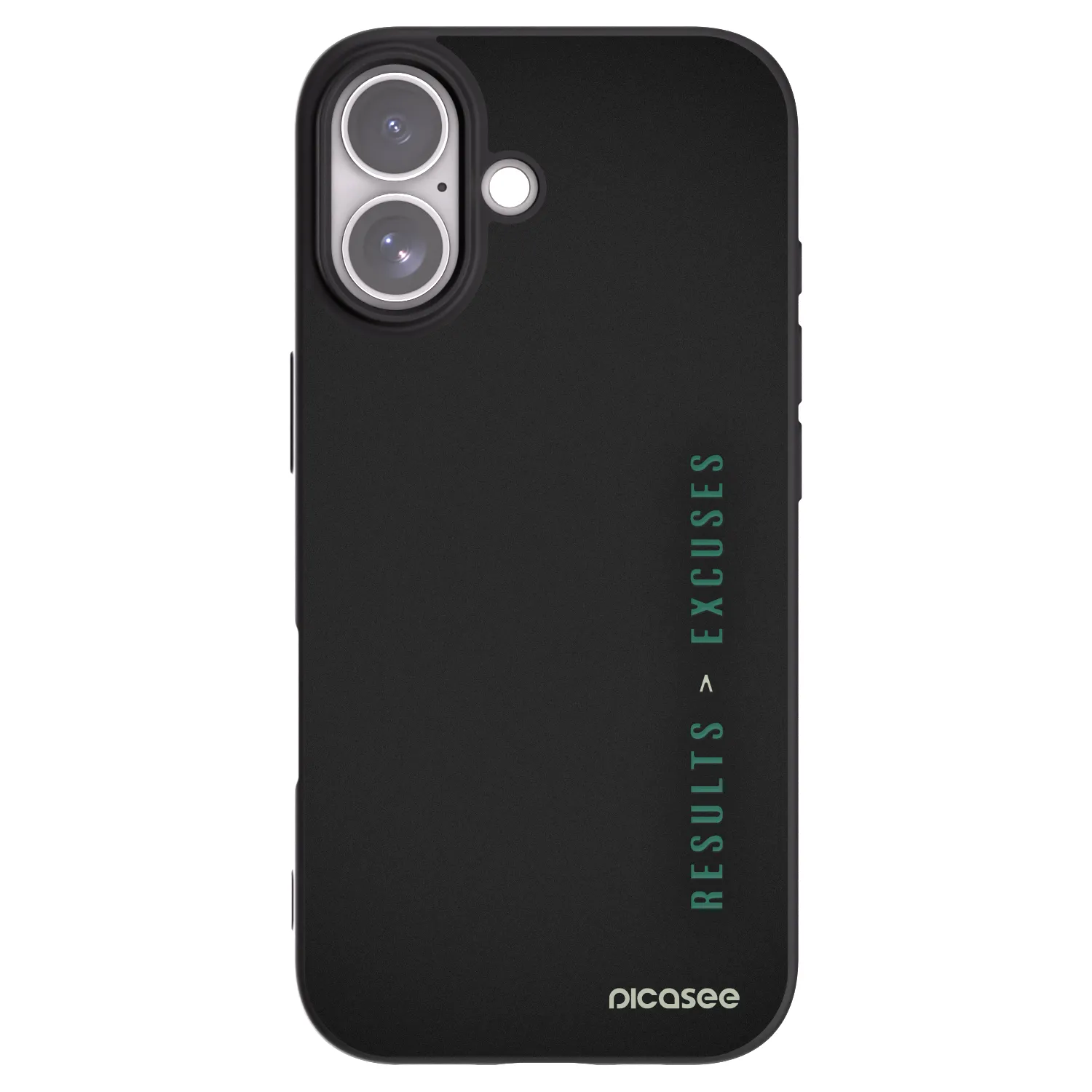 Picasee Μαύρη θήκη σιλικόνης για Apple iPhone 17 - Results x Excuses