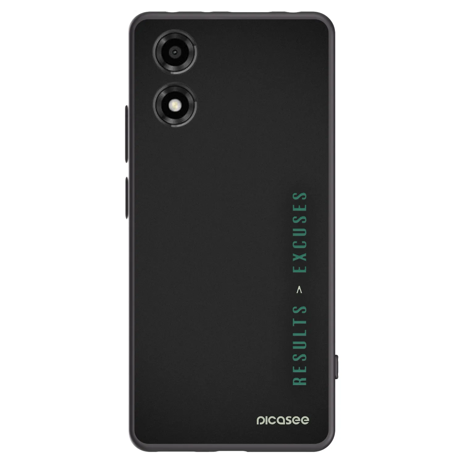 Picasee Μαύρη θήκη σιλικόνης για Motorola Moto E14 - Results x Excuses