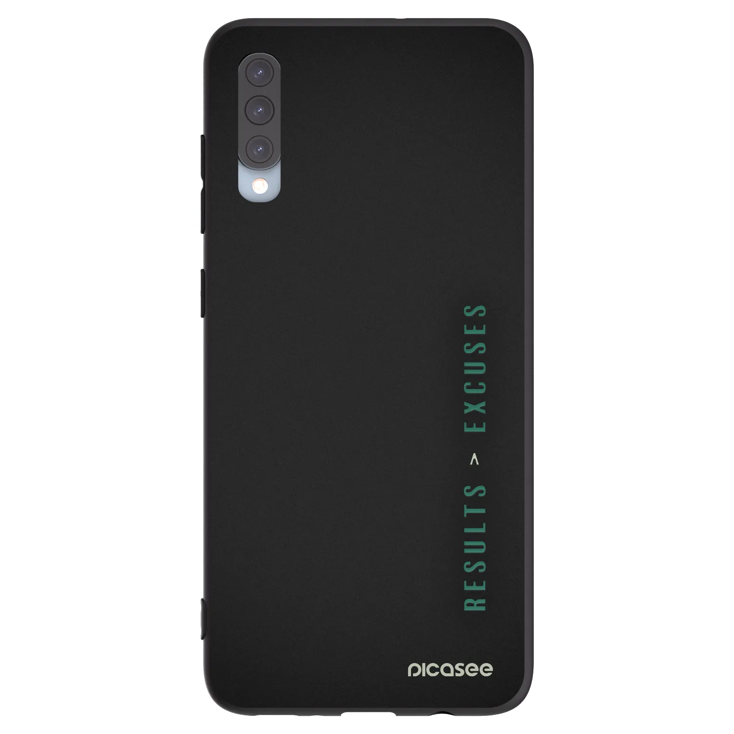 Picasee Μαύρη θήκη σιλικόνης για Samsung Galaxy A70 A705F - Results x Excuses