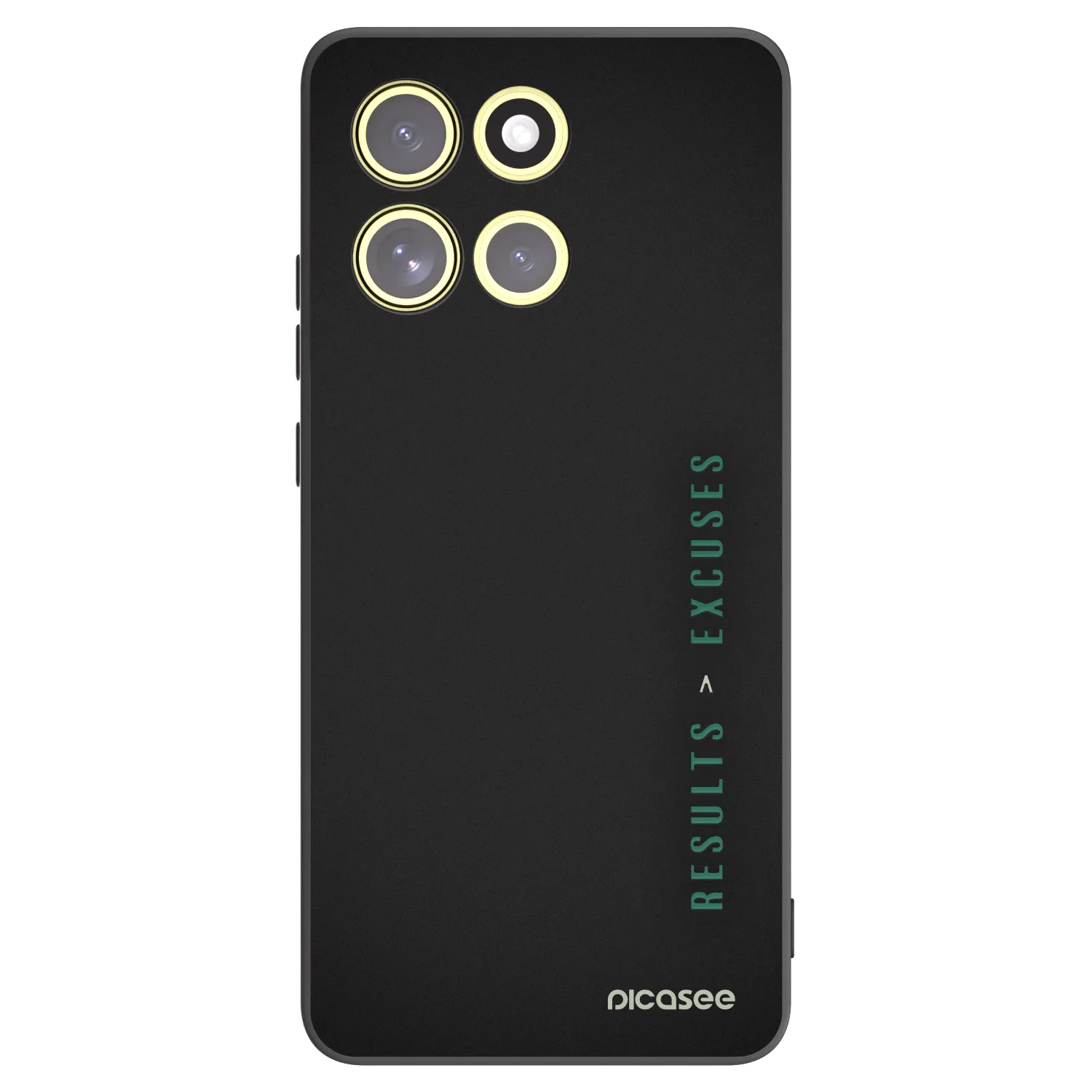 Picasee Μαύρη θήκη σιλικόνης για Motorola Moto G86 Power 5G - Results x Excuses