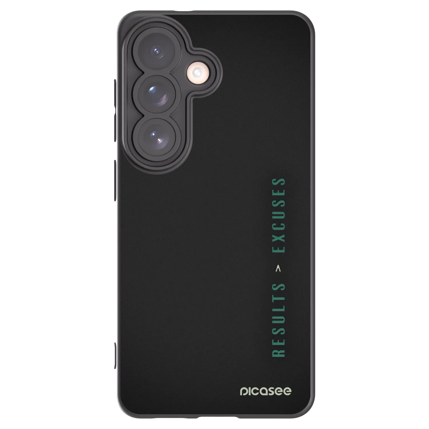 Picasee Μαύρη θήκη σιλικόνης για Samsung Galaxy S26 - Results x Excuses